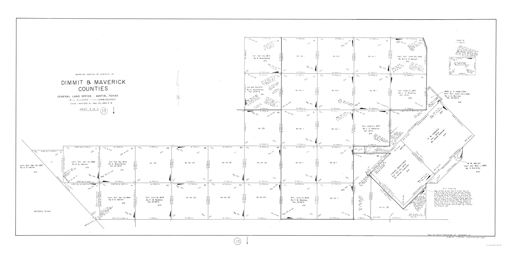 68694, Dimmit County Working Sketch 33, General Map Collection