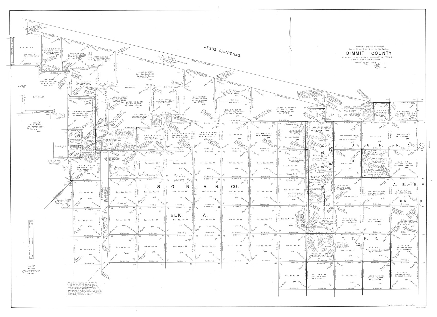 68701, Dimmit County Working Sketch 40, General Map Collection