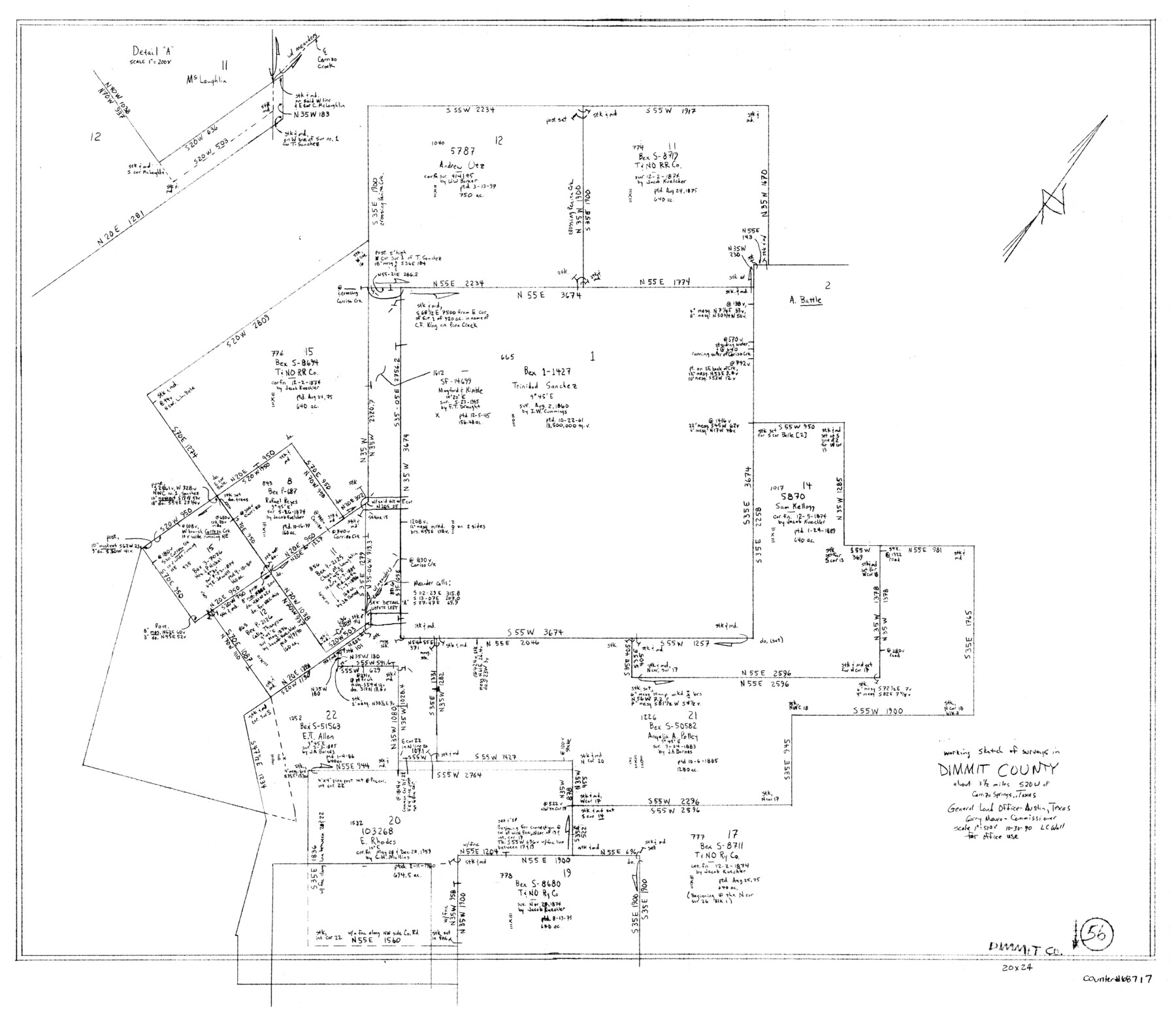 68717, Dimmit County Working Sketch 56, General Map Collection