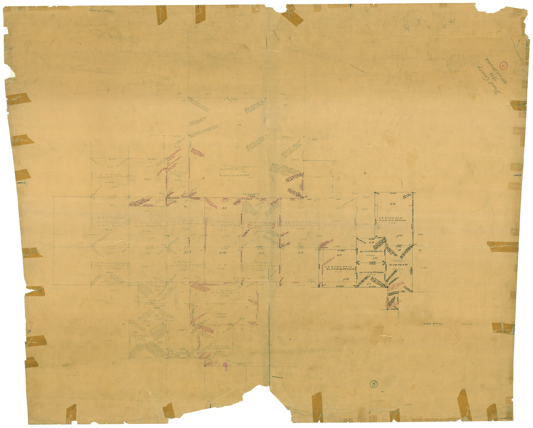 68718, Duval County Working Sketch 5, General Map Collection
