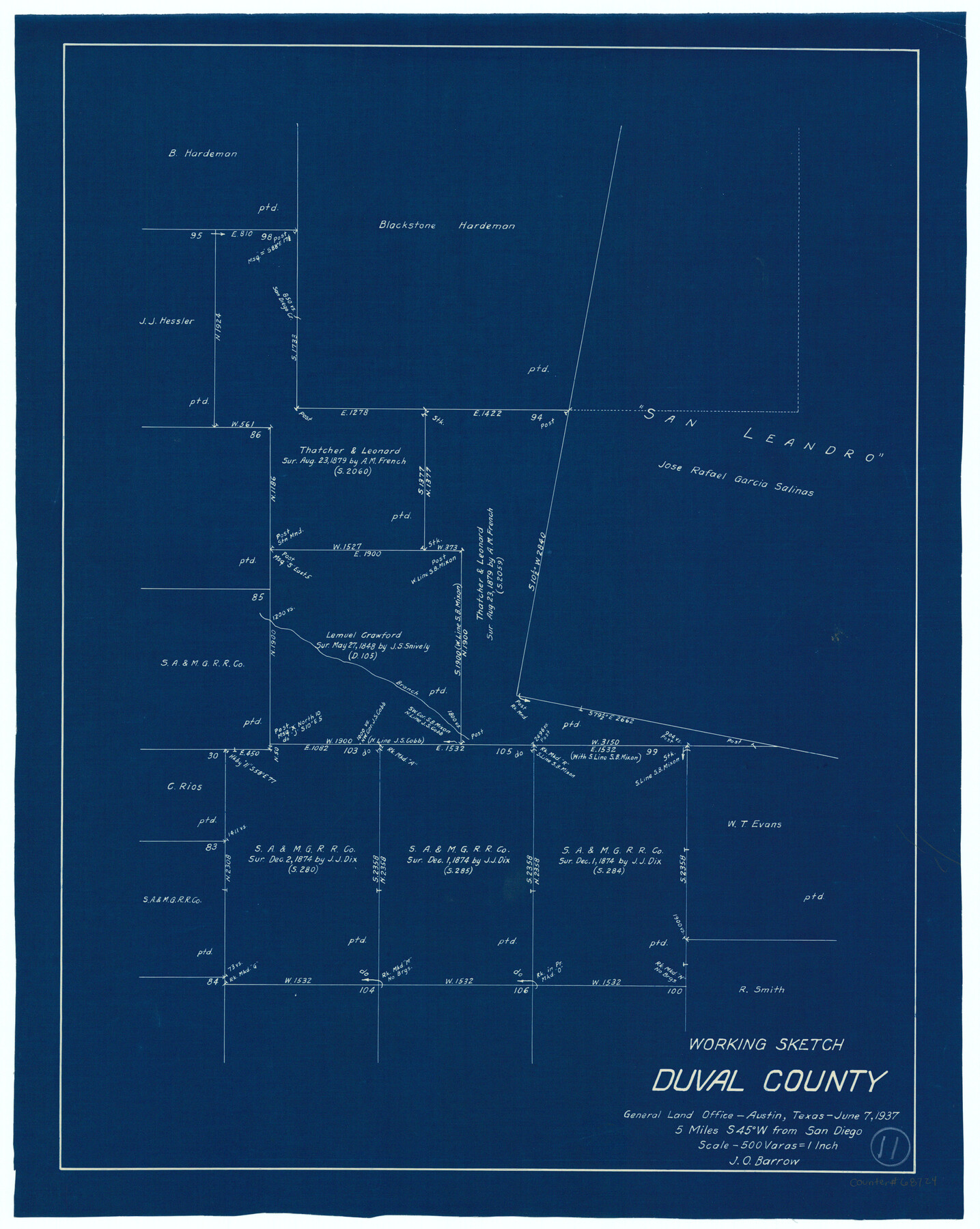 Duval County Working Sketch 11 68724, Duval County Working Sketch 11