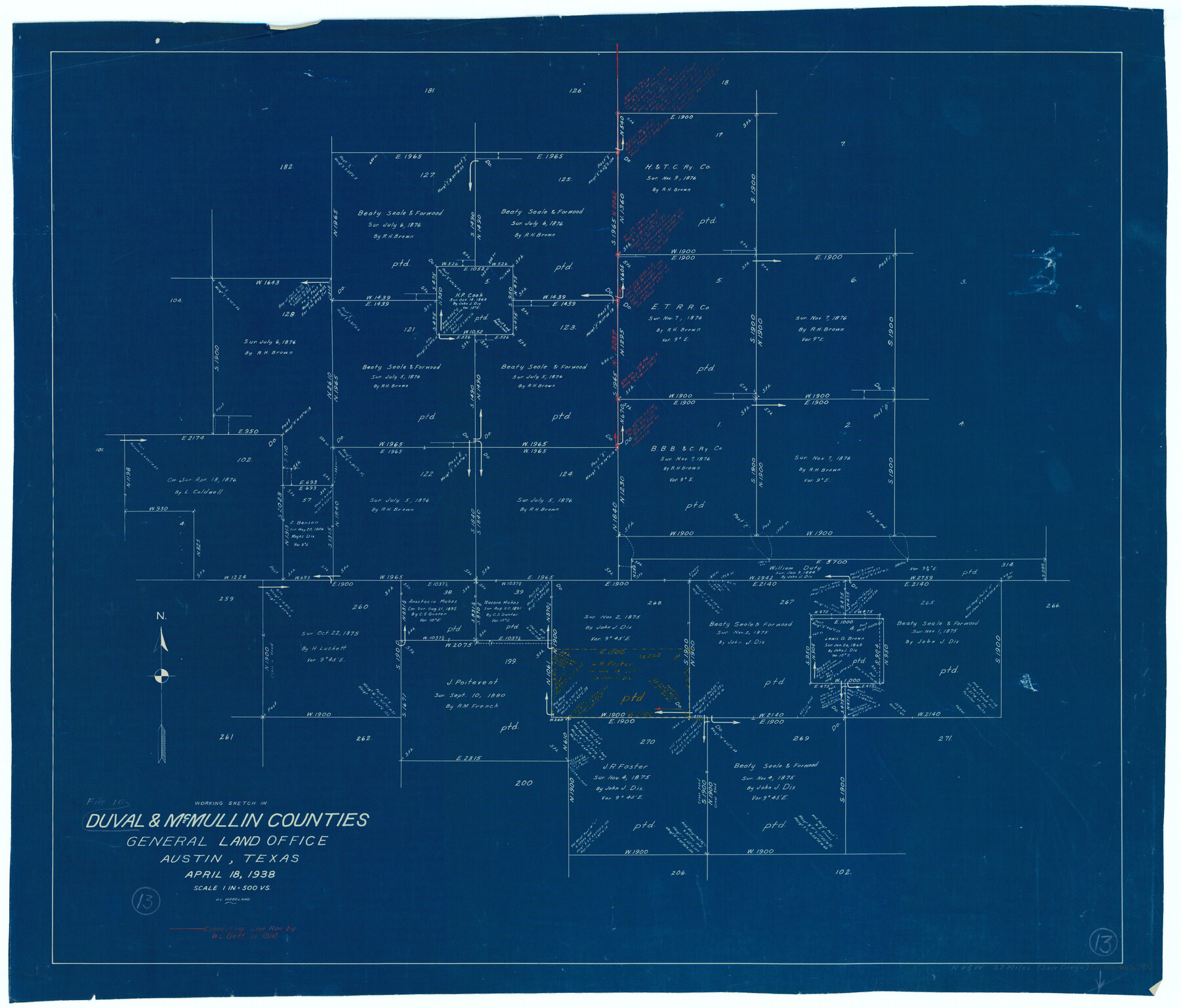 68726, Duval County Working Sketch 13, General Map Collection