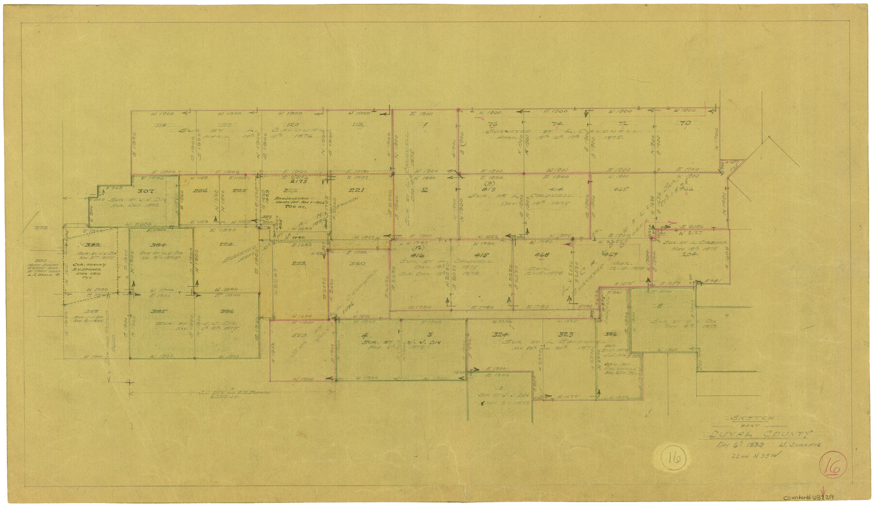 68729, Duval County Working Sketch 16, General Map Collection
