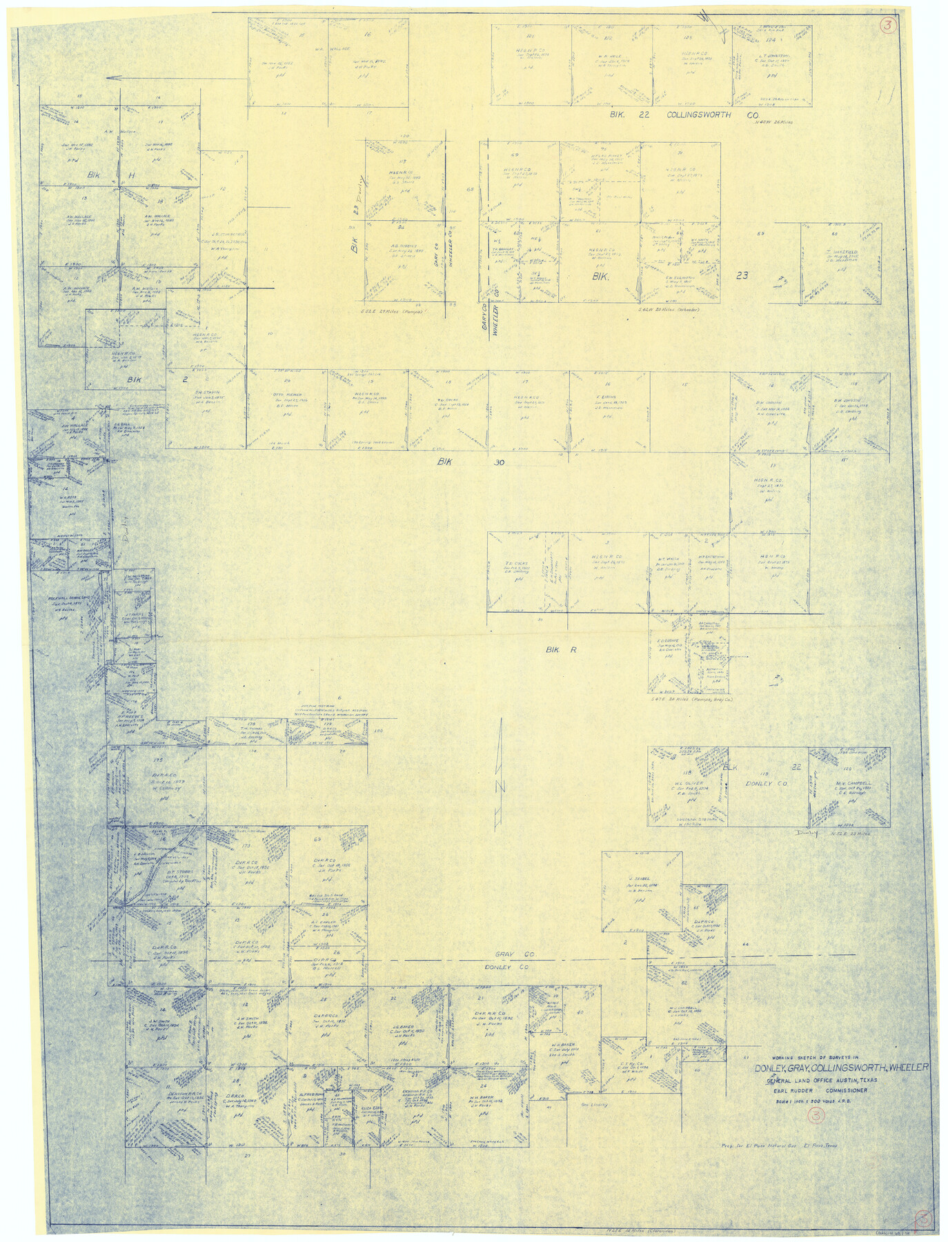 68736, Donley County Working Sketch 3, General Map Collection