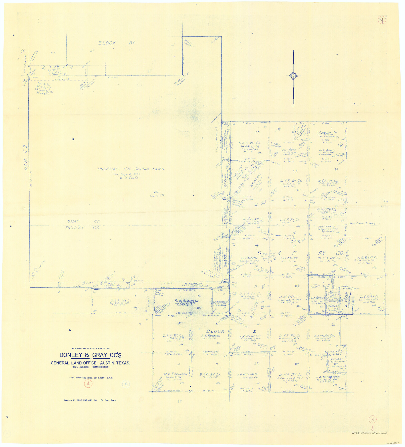 68737, Donley County Working Sketch 4, General Map Collection
