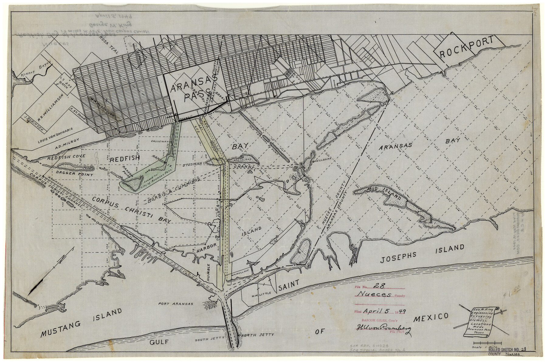 6874, Nueces County Rolled Sketch 28, General Map Collection