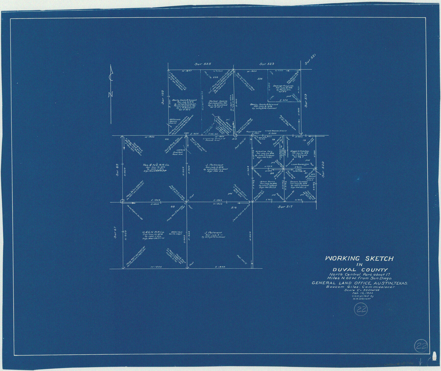 68746, Duval County Working Sketch 22, General Map Collection