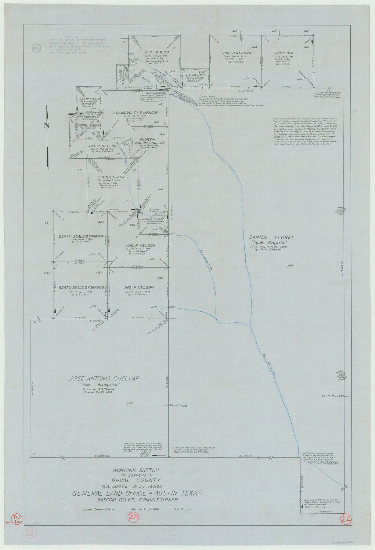 68748, Duval County Working Sketch 24, General Map Collection
