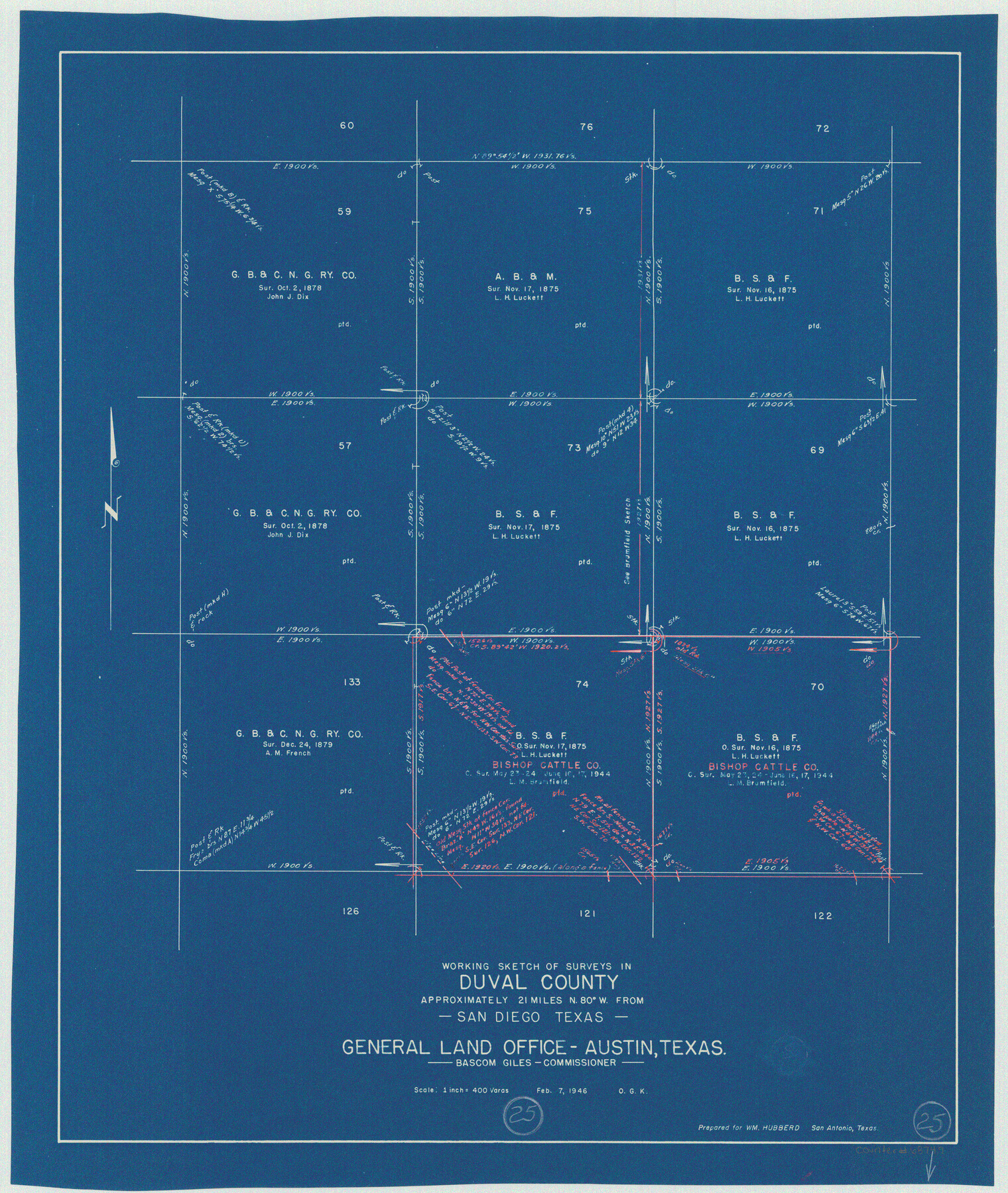 68749, Duval County Working Sketch 25, General Map Collection