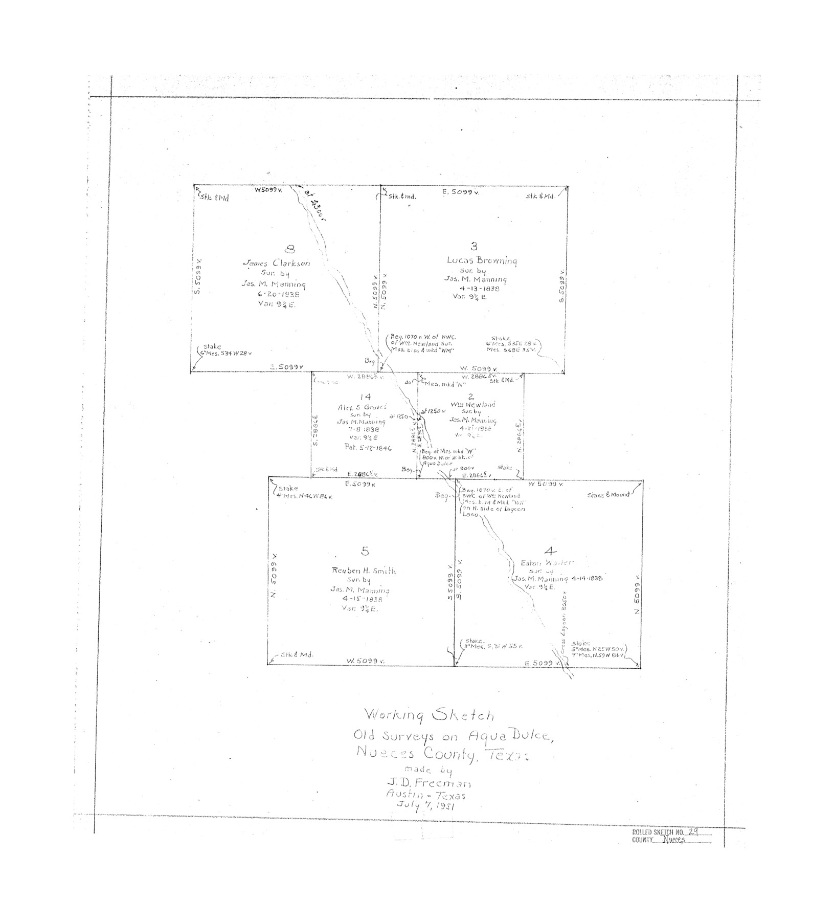 6875, Nueces County Rolled Sketch 29, General Map Collection