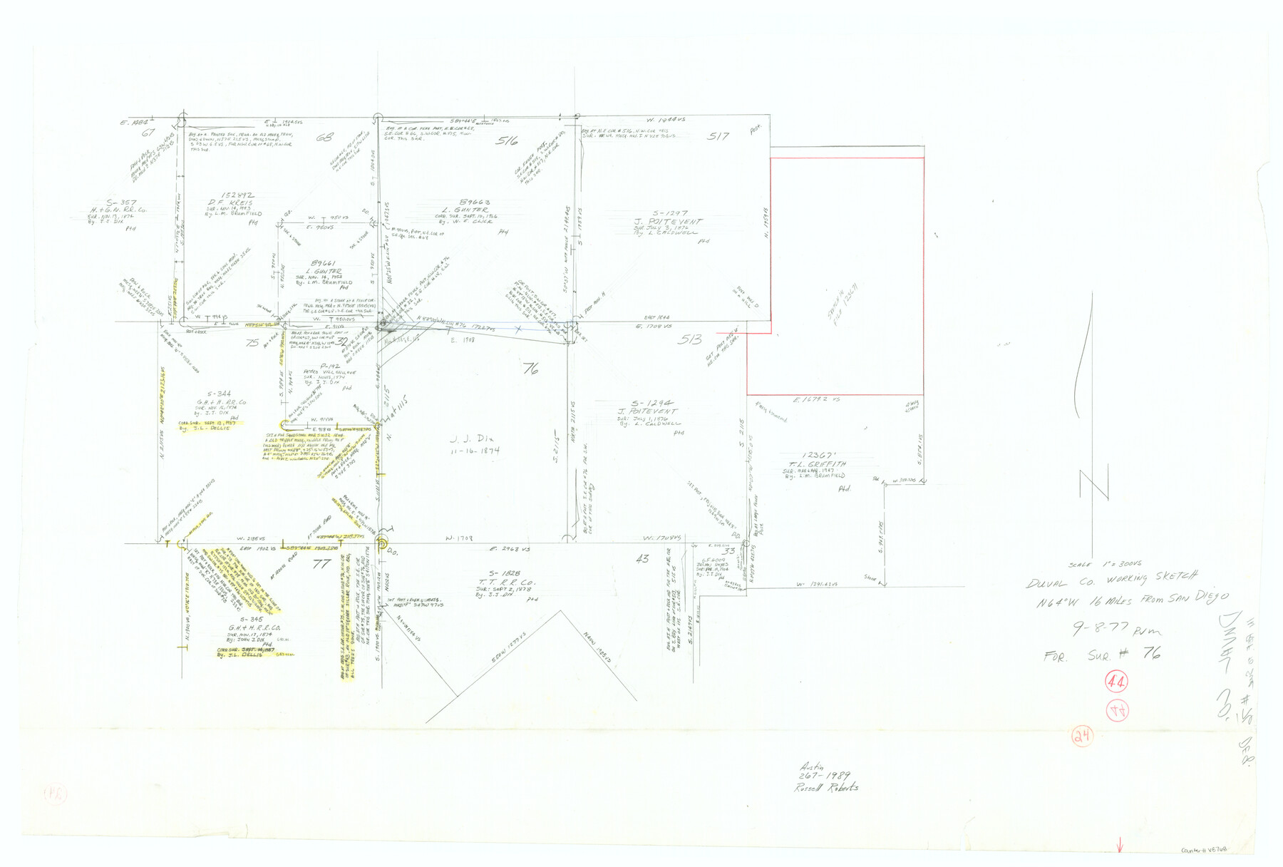 68768, Duval County Working Sketch 44, General Map Collection