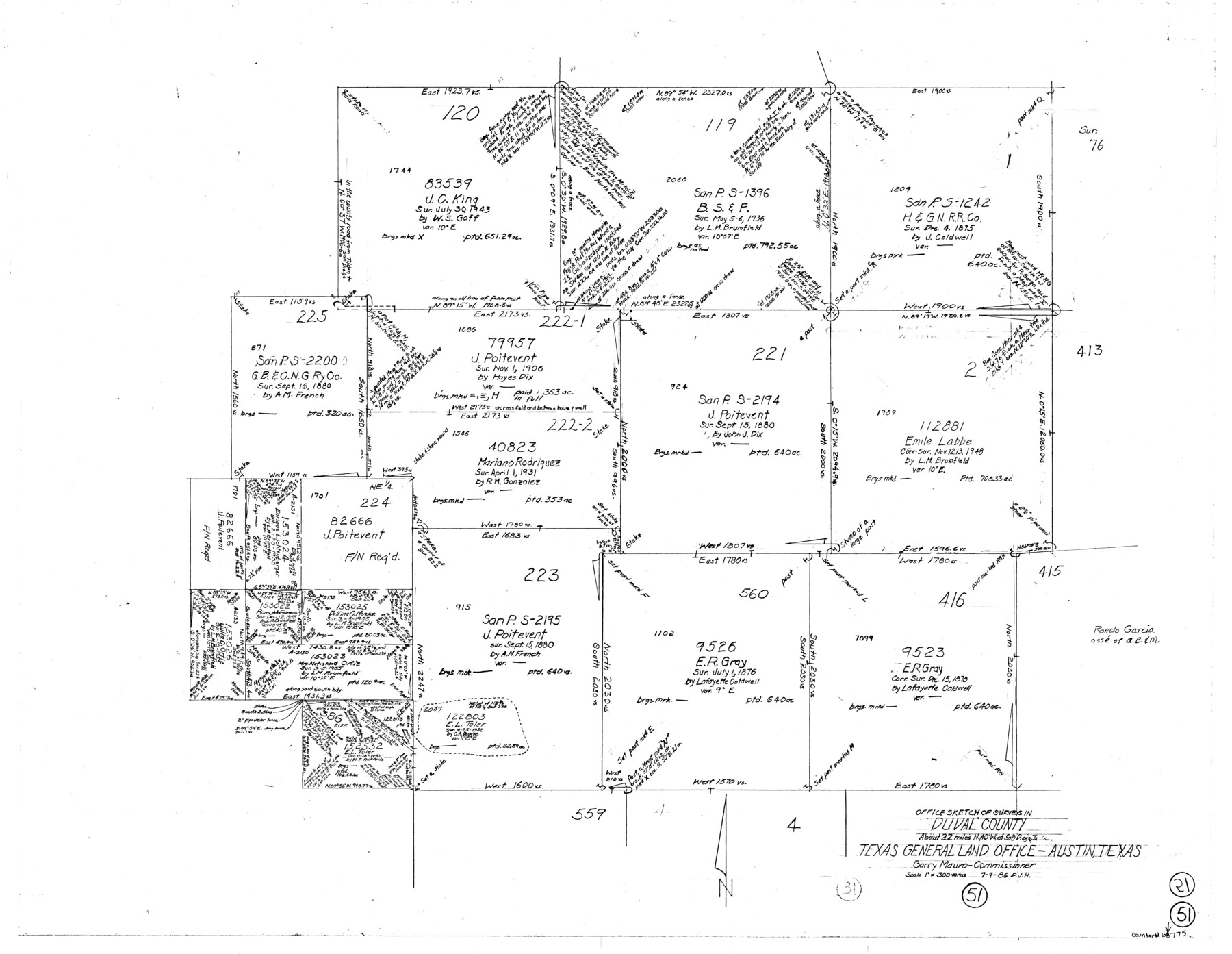 68775, Duval County Working Sketch 51, General Map Collection