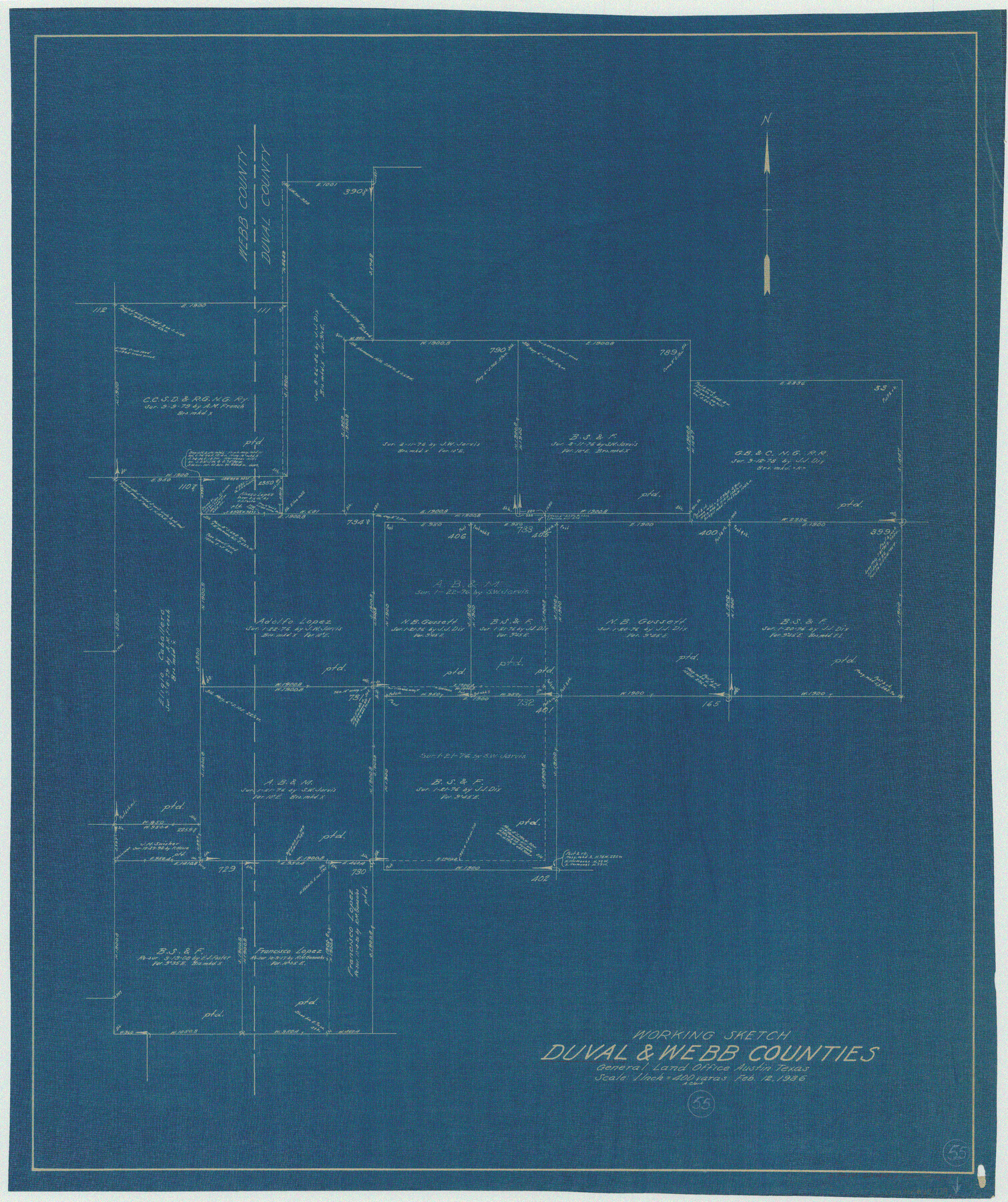 68779, Duval County Working Sketch 55, General Map Collection