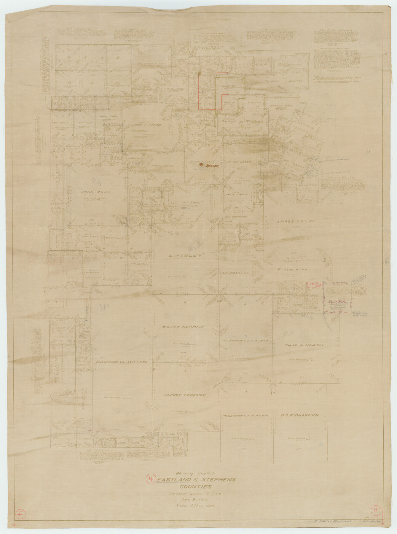 68785, Eastland County Working Sketch 4, General Map Collection