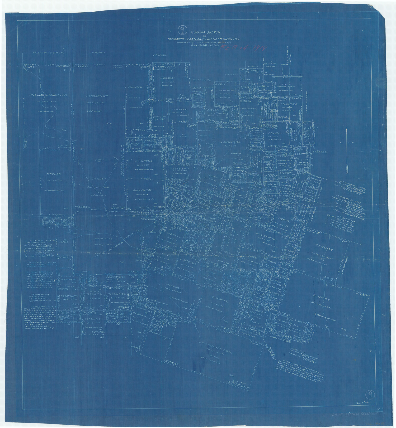 68790, Eastland County Working Sketch 9, General Map Collection