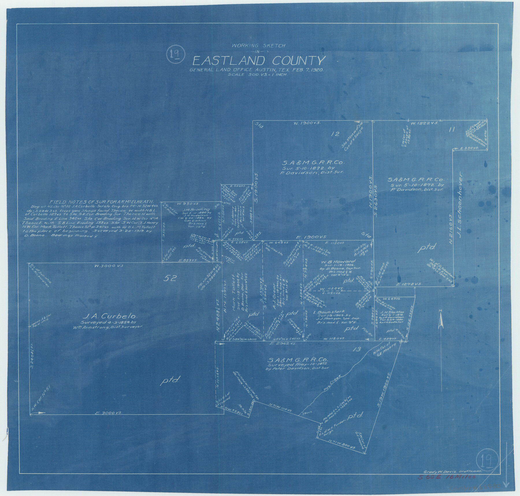 68800, Eastland County Working Sketch 19, General Map Collection