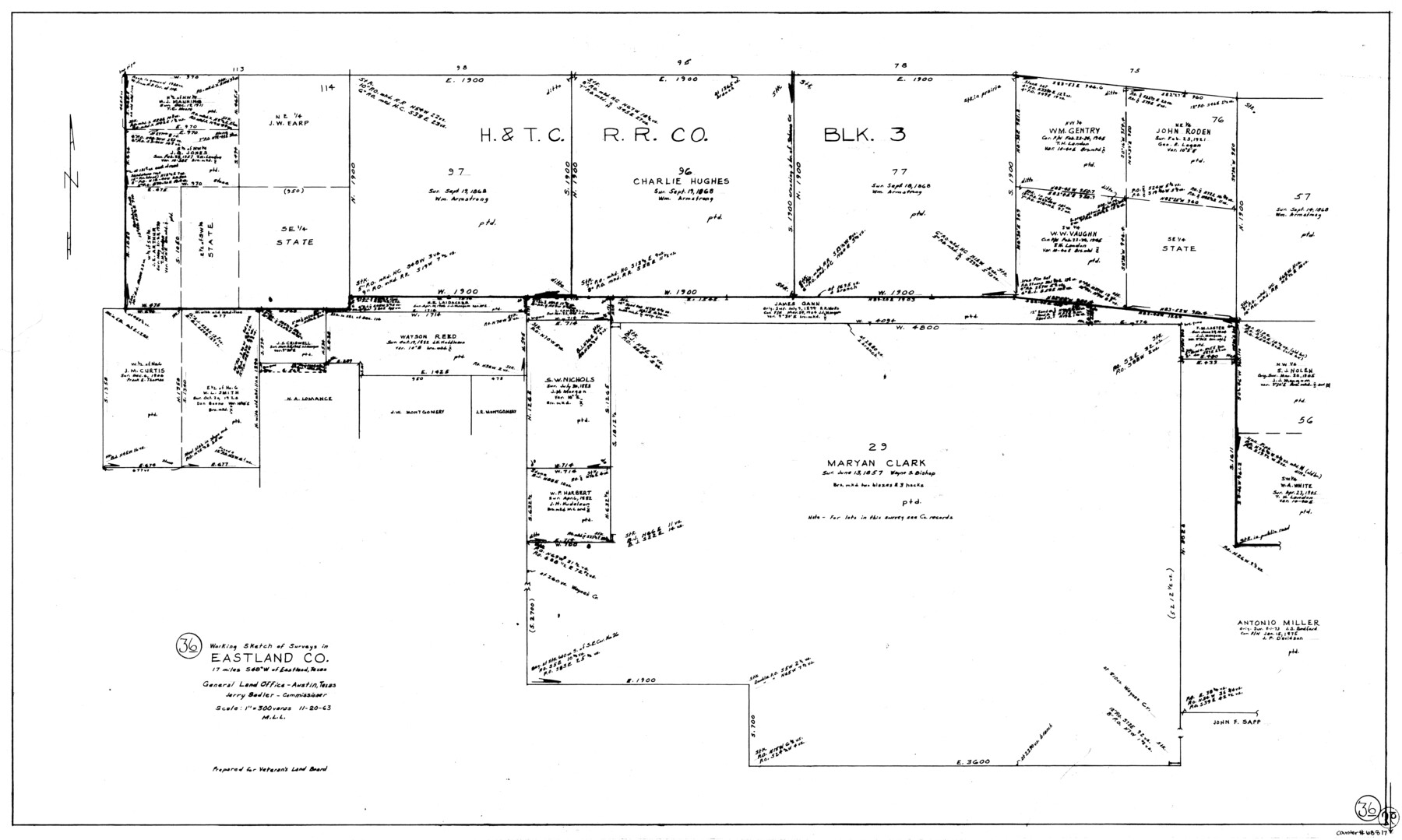 68817, Eastland County Working Sketch 36, General Map Collection