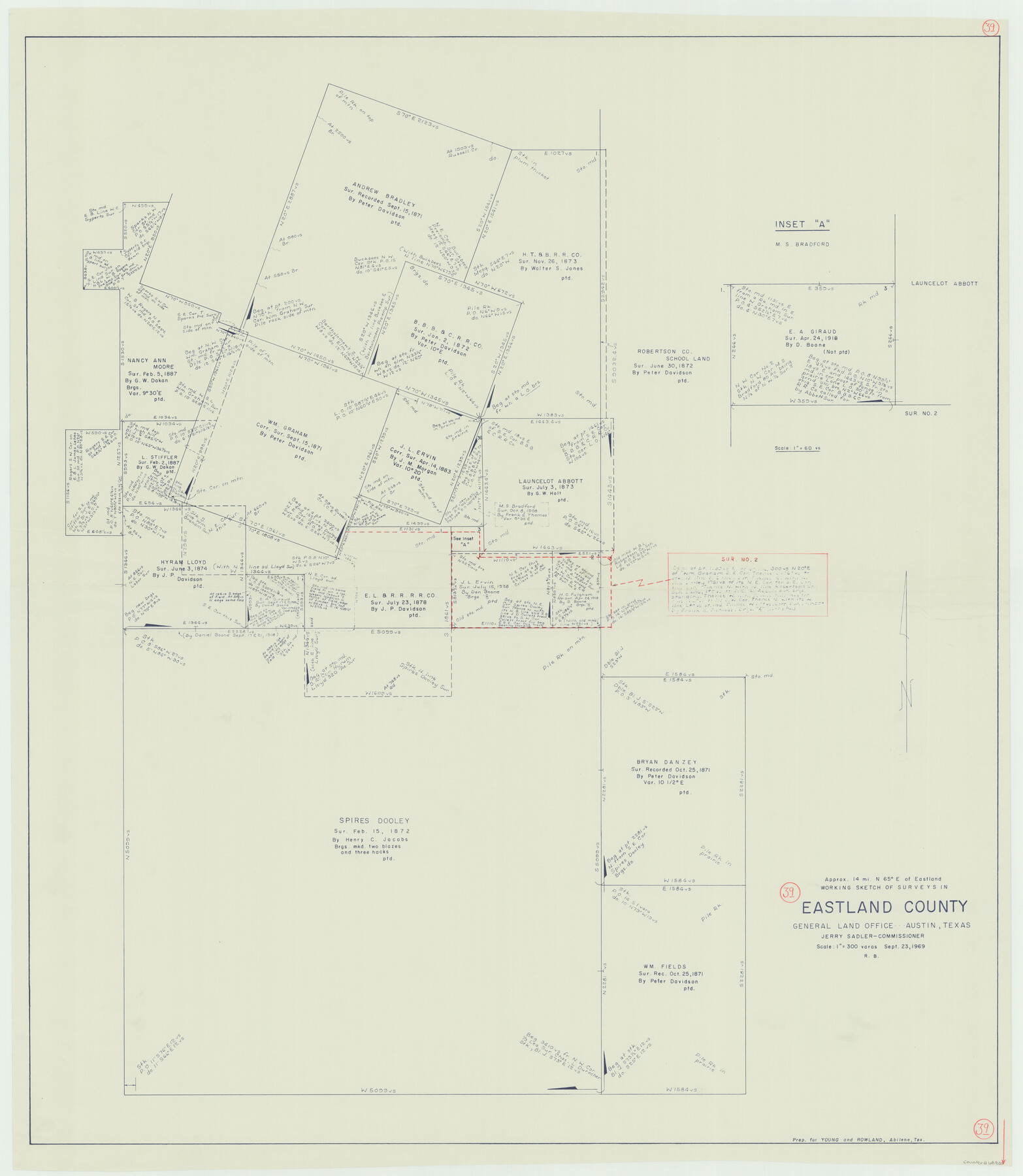 68820, Eastland County Working Sketch 39, General Map Collection