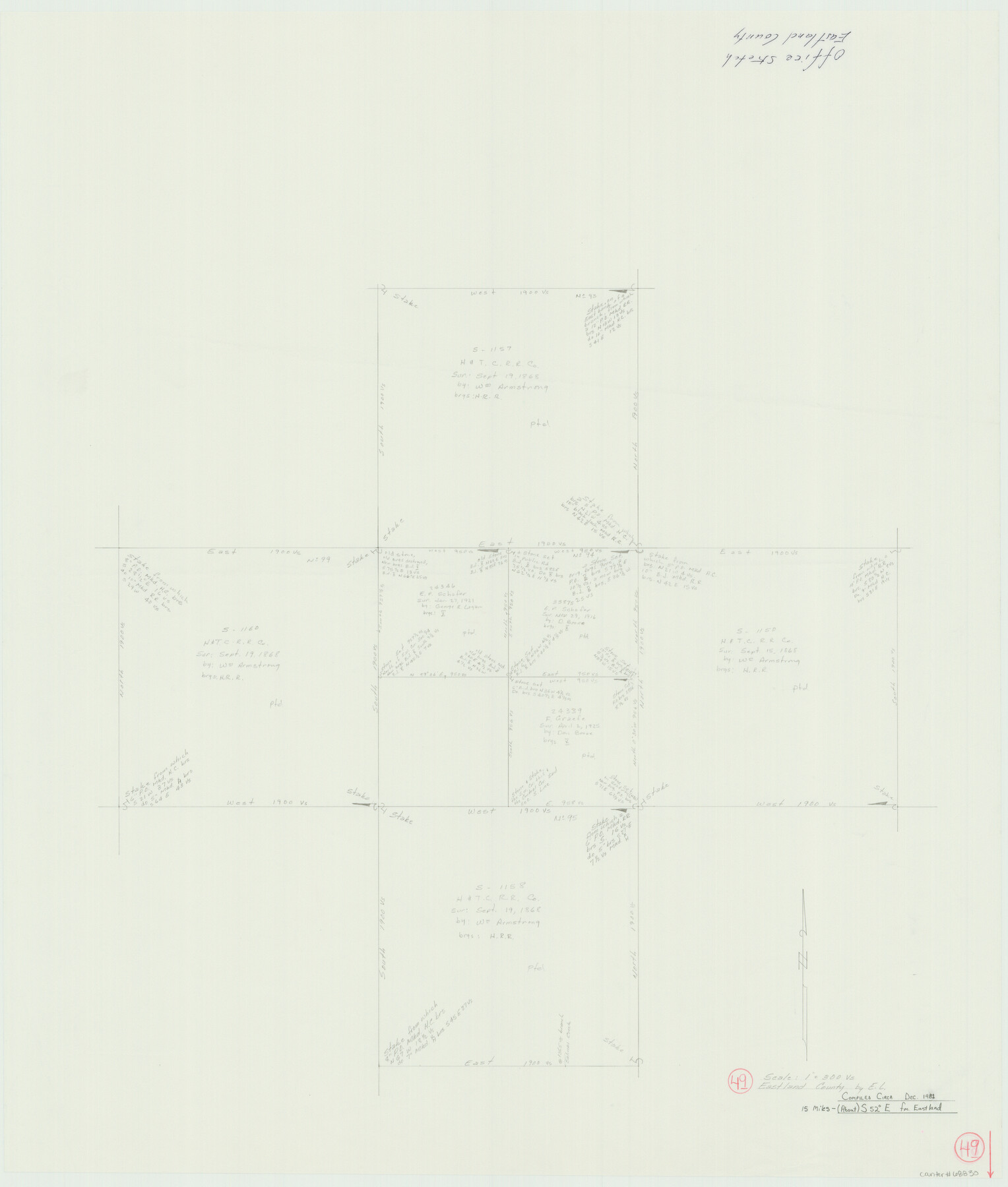 68830, Eastland County Working Sketch 49, General Map Collection