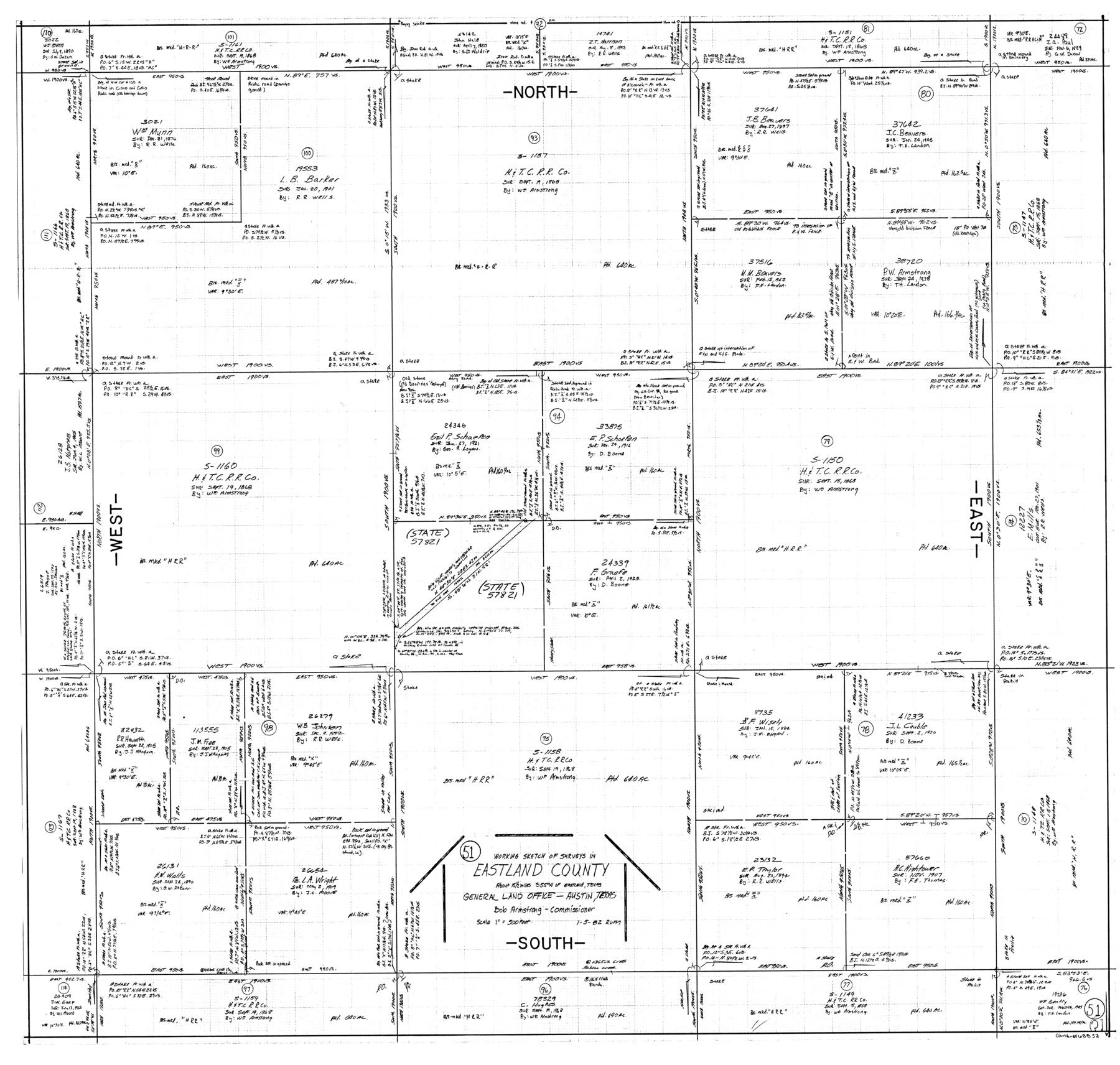 68832, Eastland County Working Sketch 51, General Map Collection