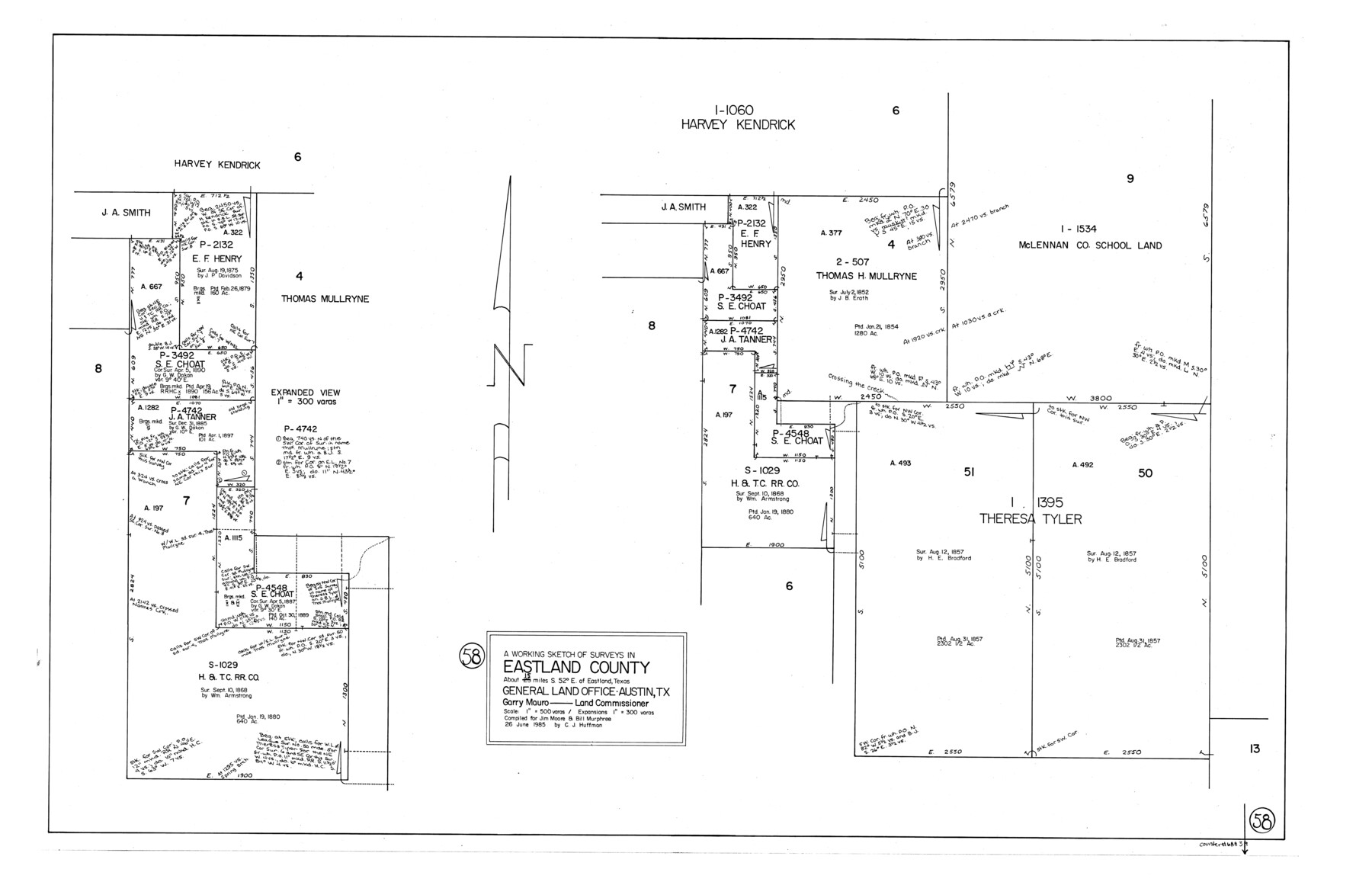 68839, Eastland County Working Sketch 58, General Map Collection