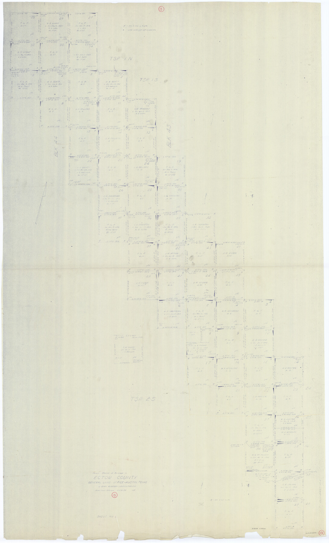 68856, Ector County Working Sketch 13, General Map Collection