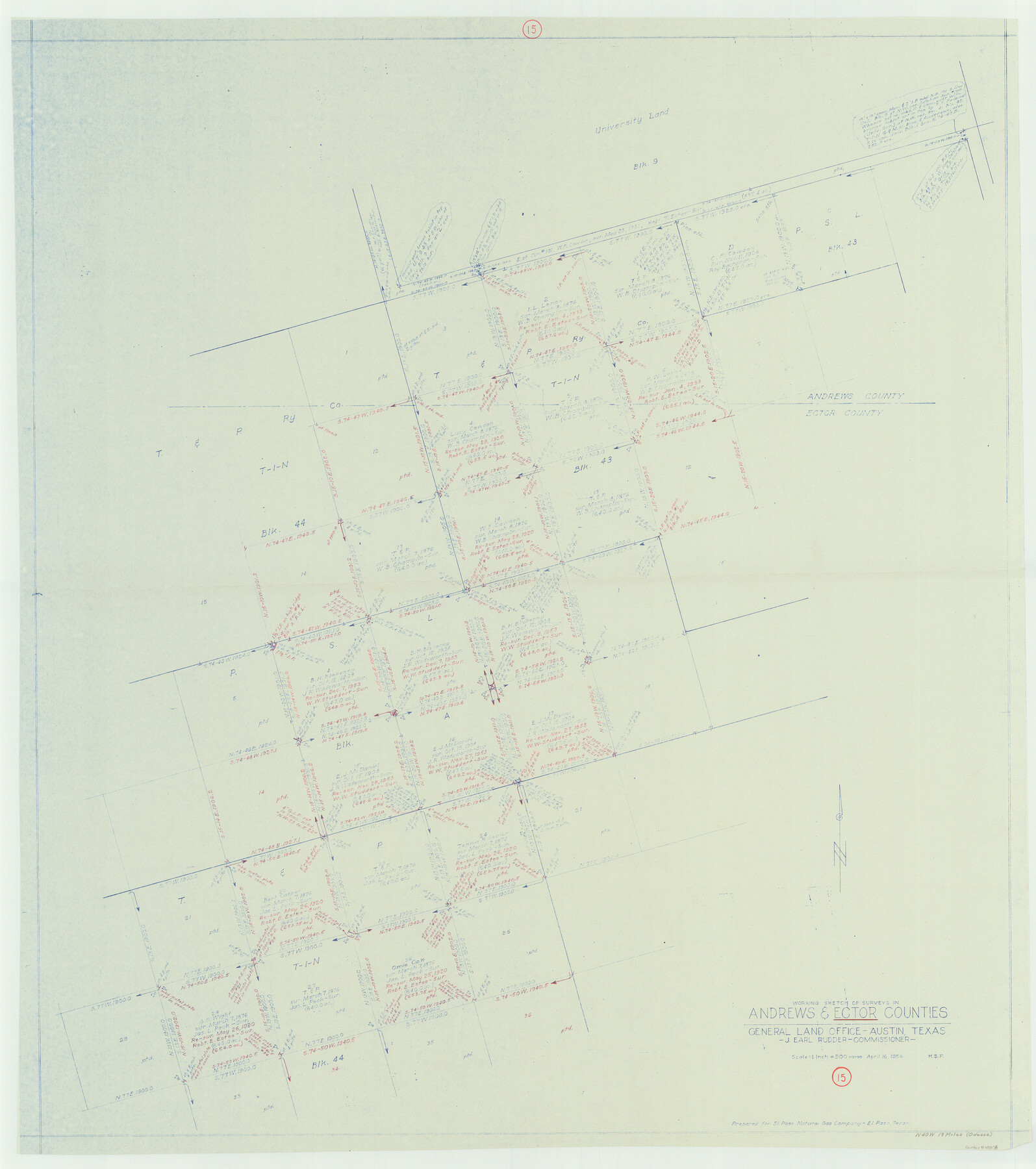 68858, Ector County Working Sketch 15, General Map Collection