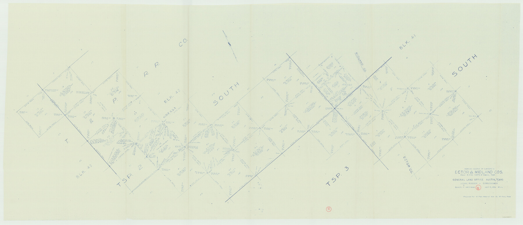 68859, Ector County Working Sketch 16, General Map Collection