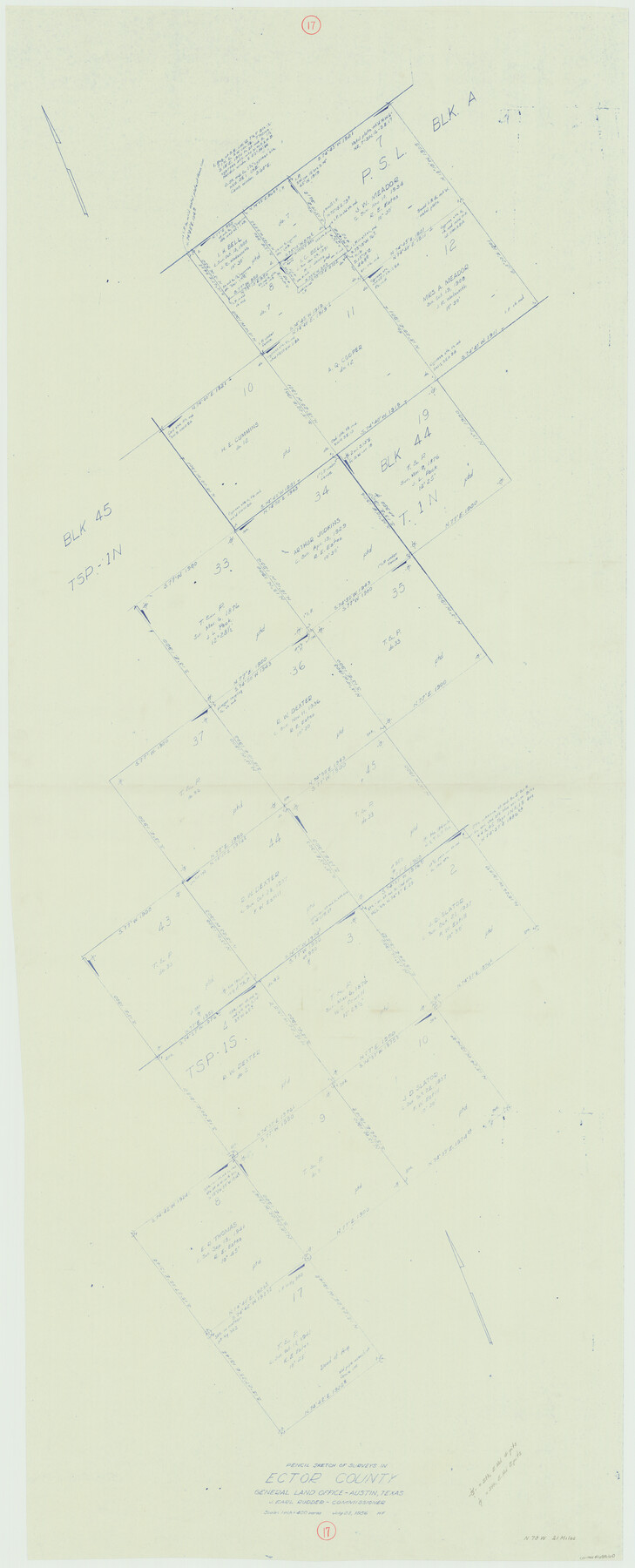 68860, Ector County Working Sketch 17, General Map Collection