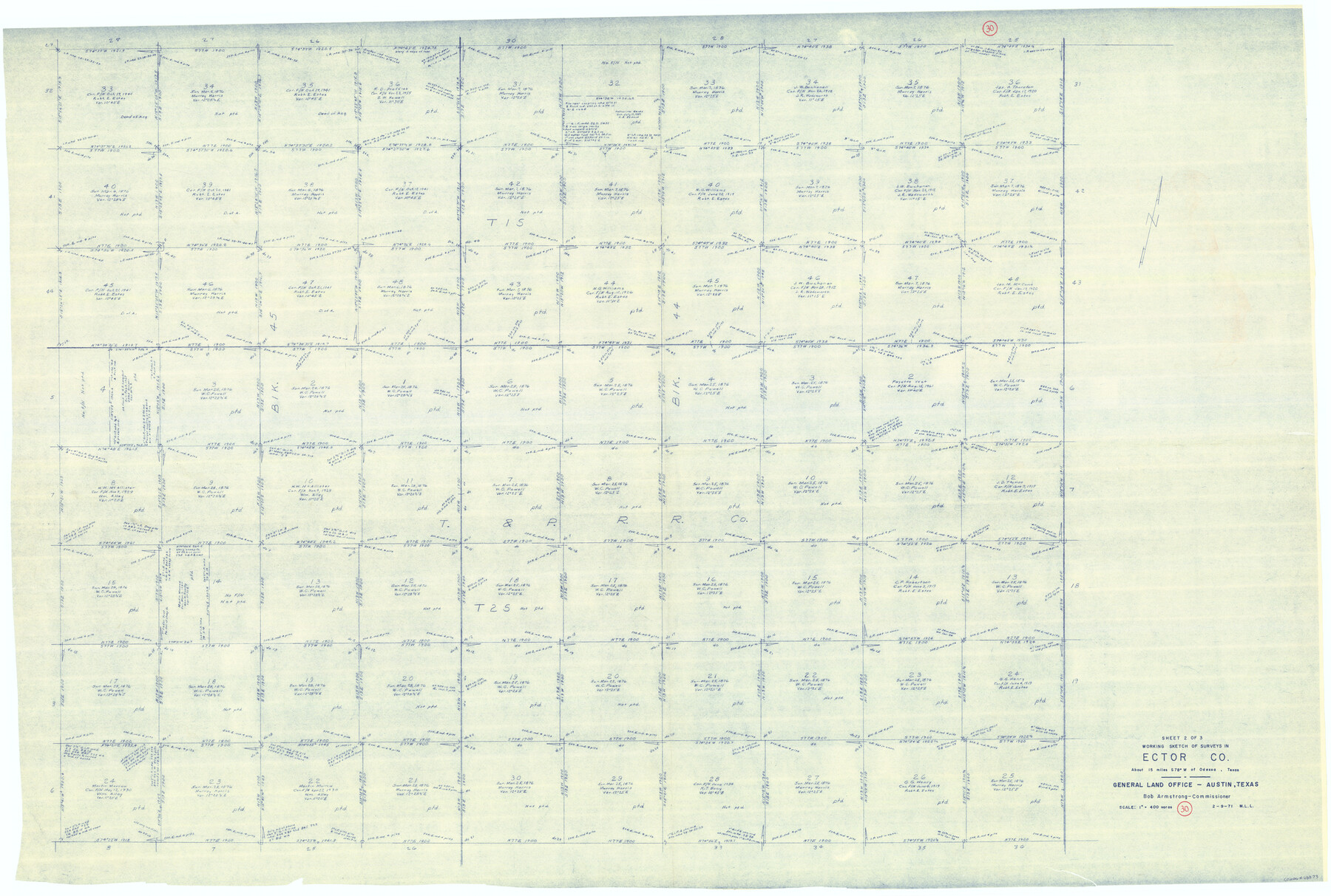 68873, Ector County Working Sketch 30, General Map Collection