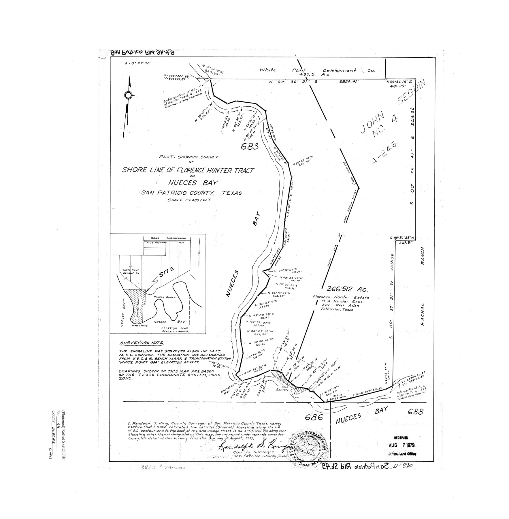 6888, Nueces County Rolled Sketch 49, General Map Collection