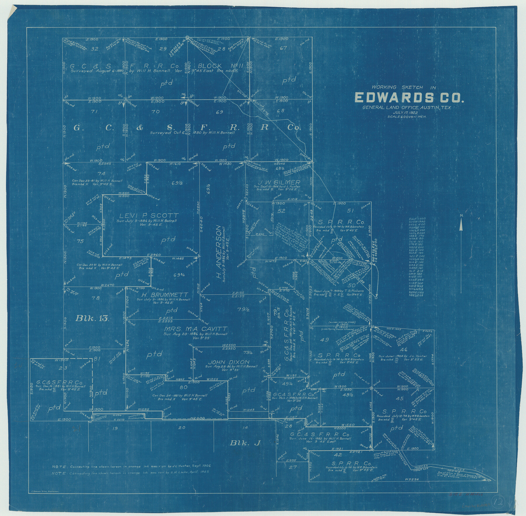 68888, Edwards County Working Sketch 12, General Map Collection