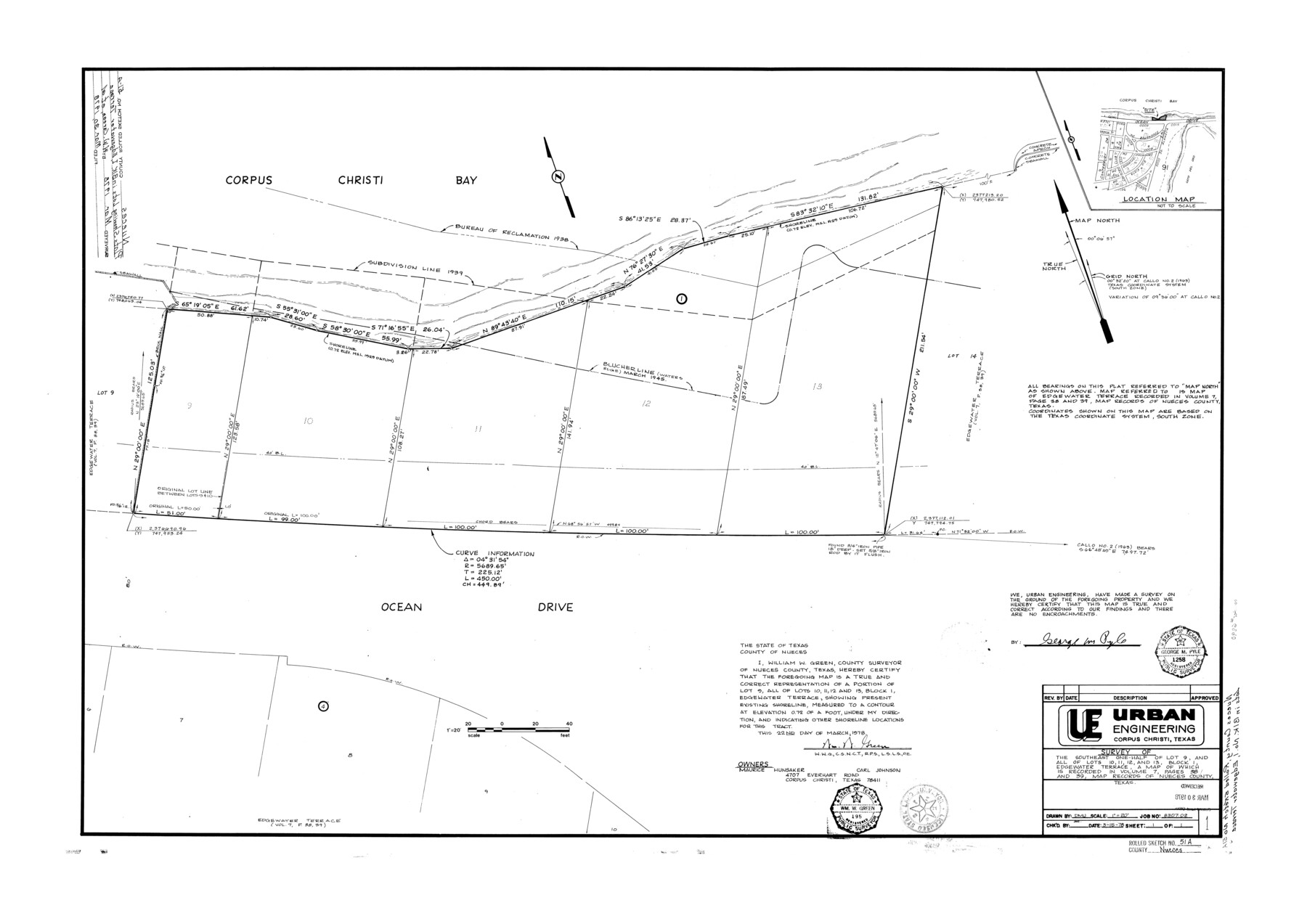 6890, Nueces County Rolled Sketch 51A, General Map Collection