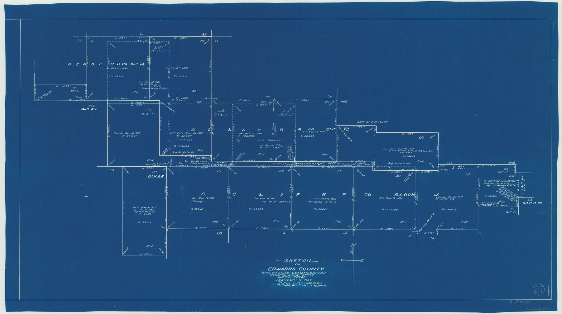 68900, Edwards County Working Sketch 24, General Map Collection