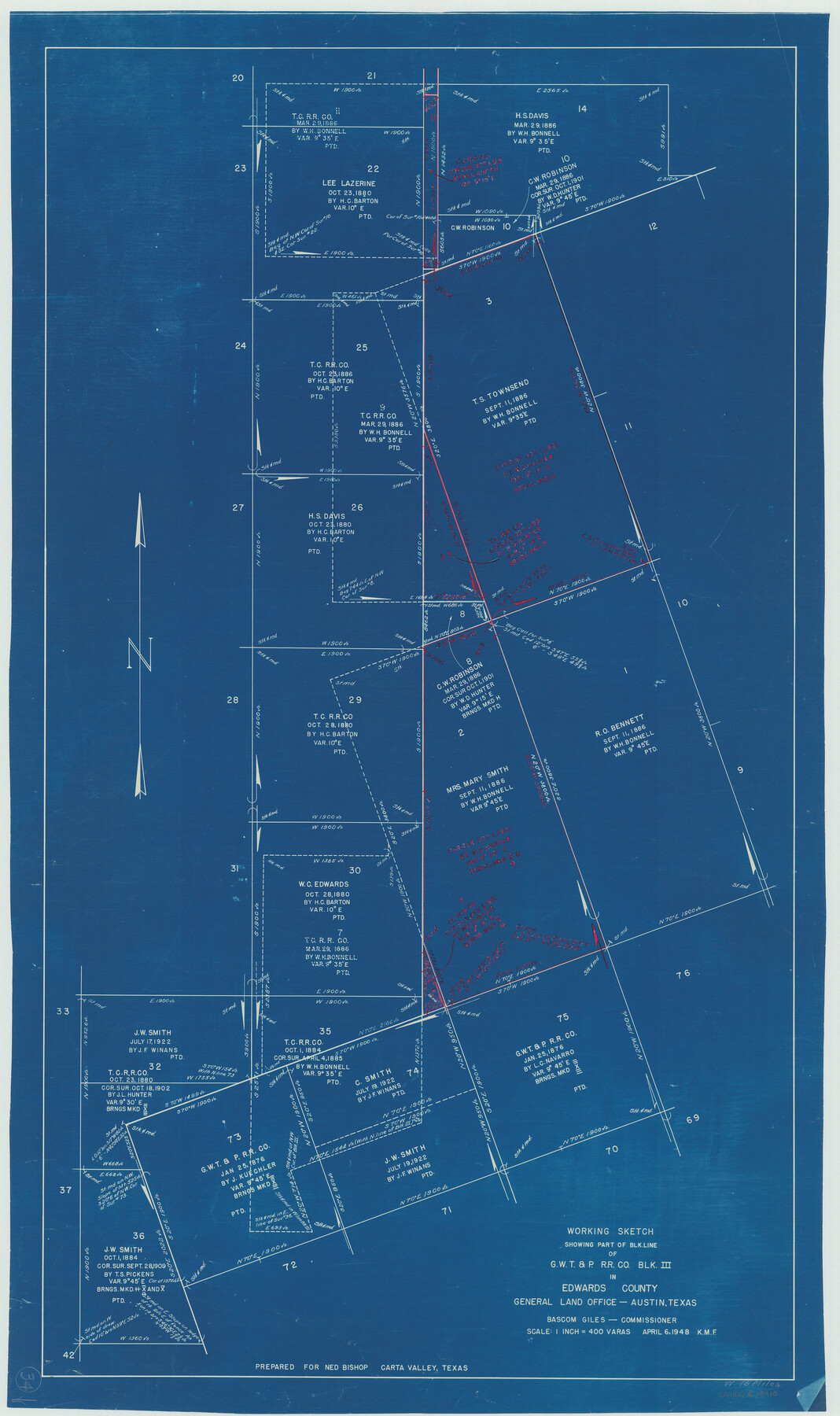 68910, Edwards County Working Sketch 34, General Map Collection