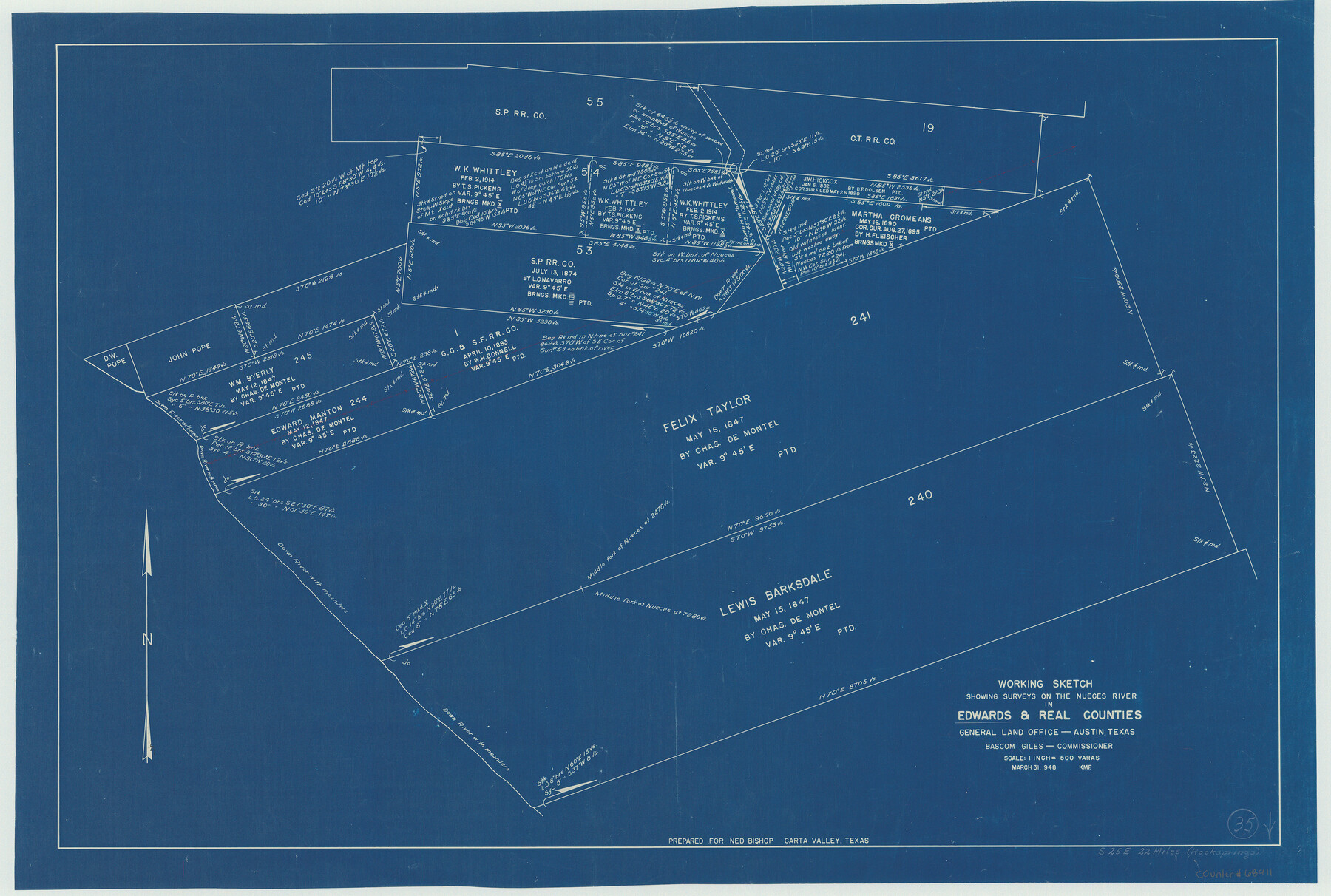 68911, Edwards County Working Sketch 35, General Map Collection