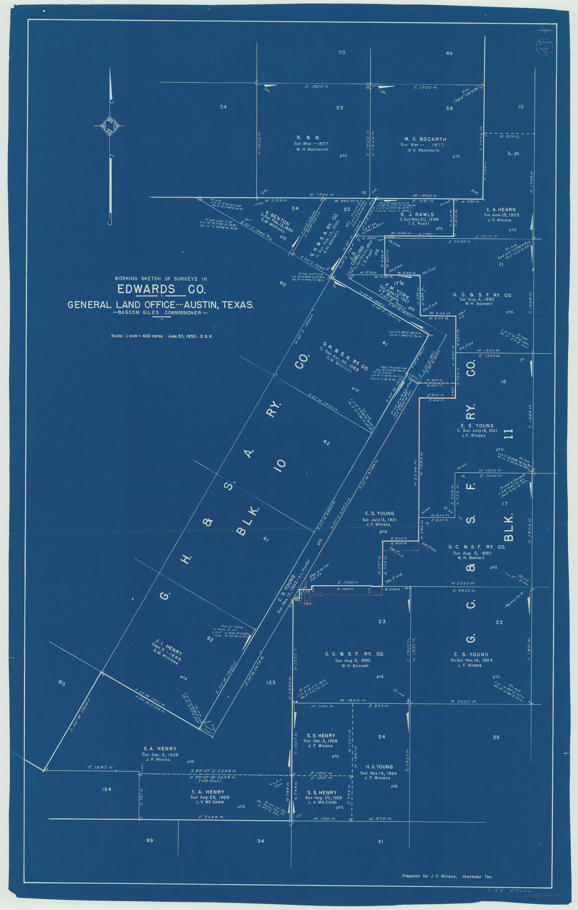 68923, Edwards County Working Sketch 47, General Map Collection