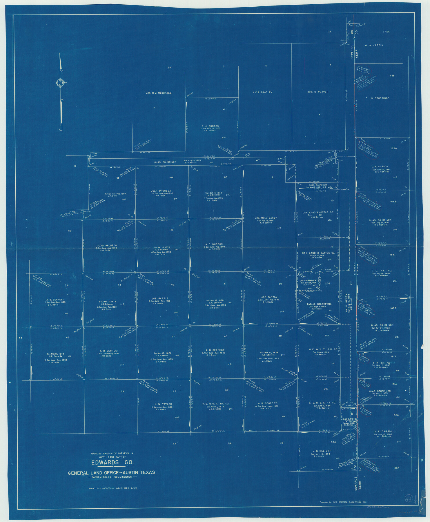 68924, Edwards County Working Sketch 48, General Map Collection