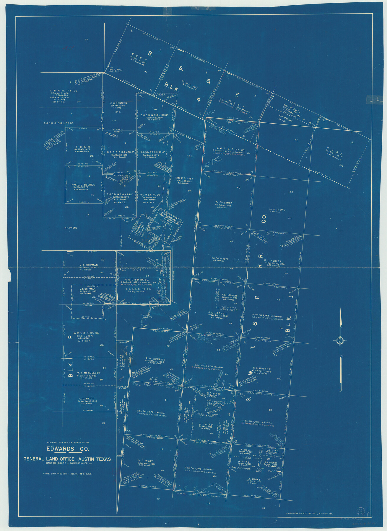 68928, Edwards County Working Sketch 52, General Map Collection