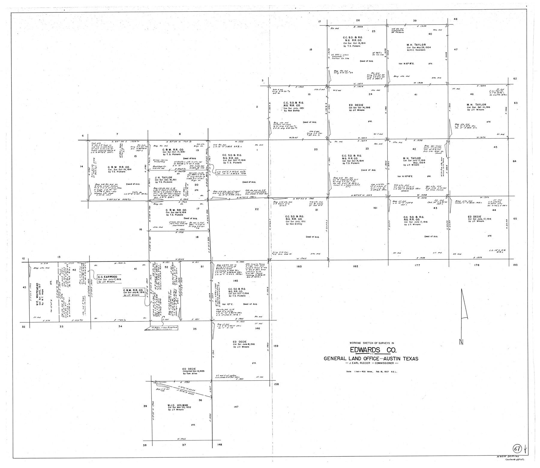 68943, Edwards County Working Sketch 67, General Map Collection