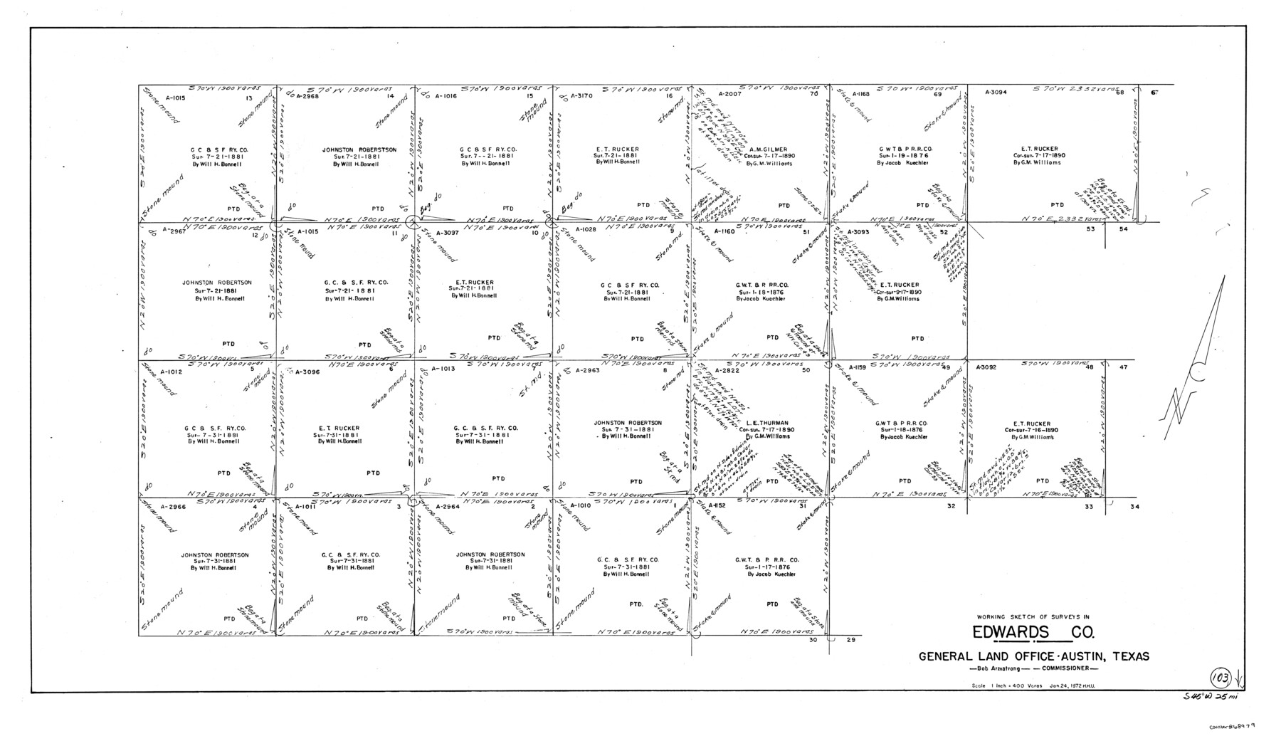 68979, Edwards County Working Sketch 103, General Map Collection