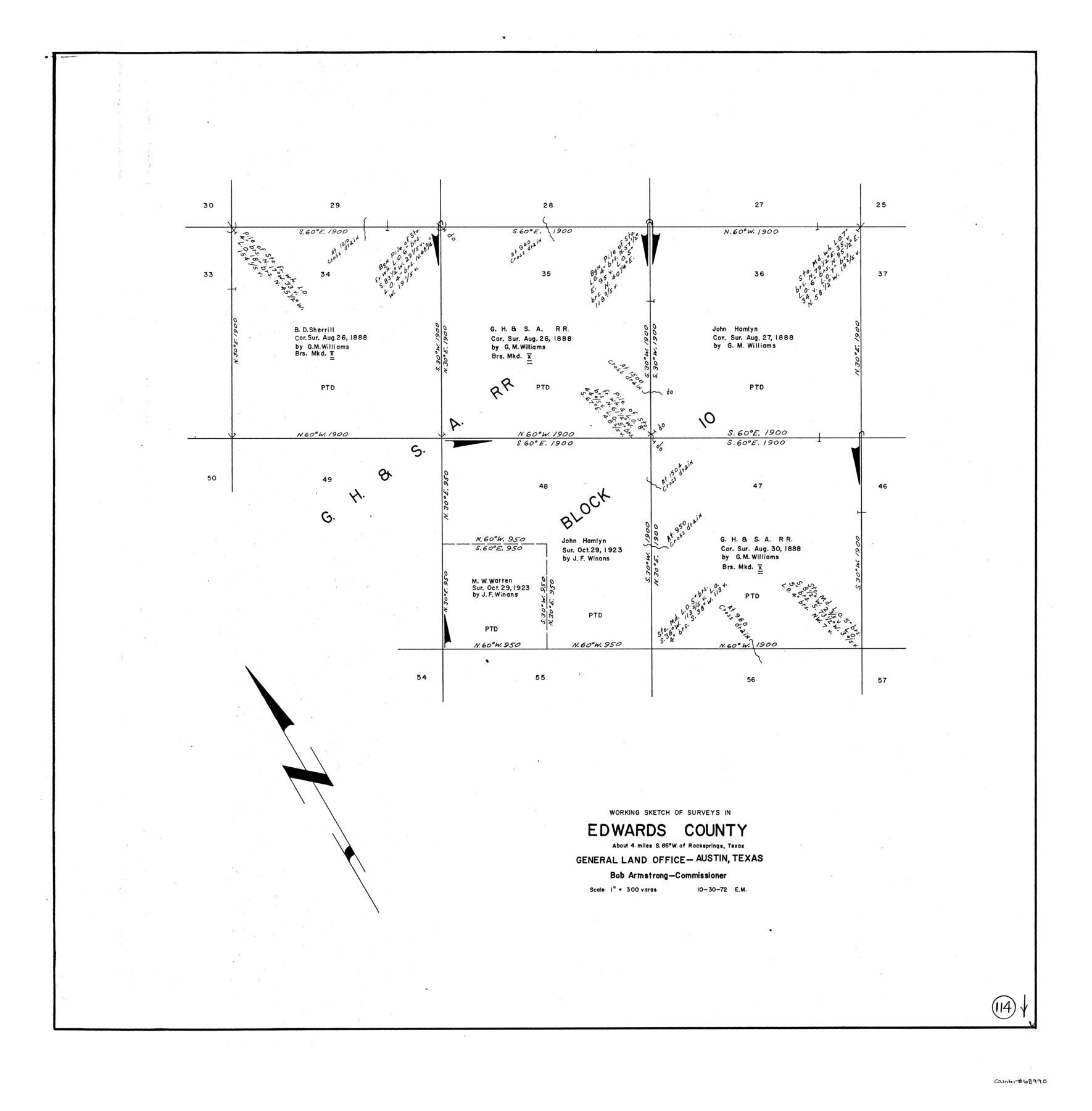 68990, Edwards County Working Sketch 114, General Map Collection