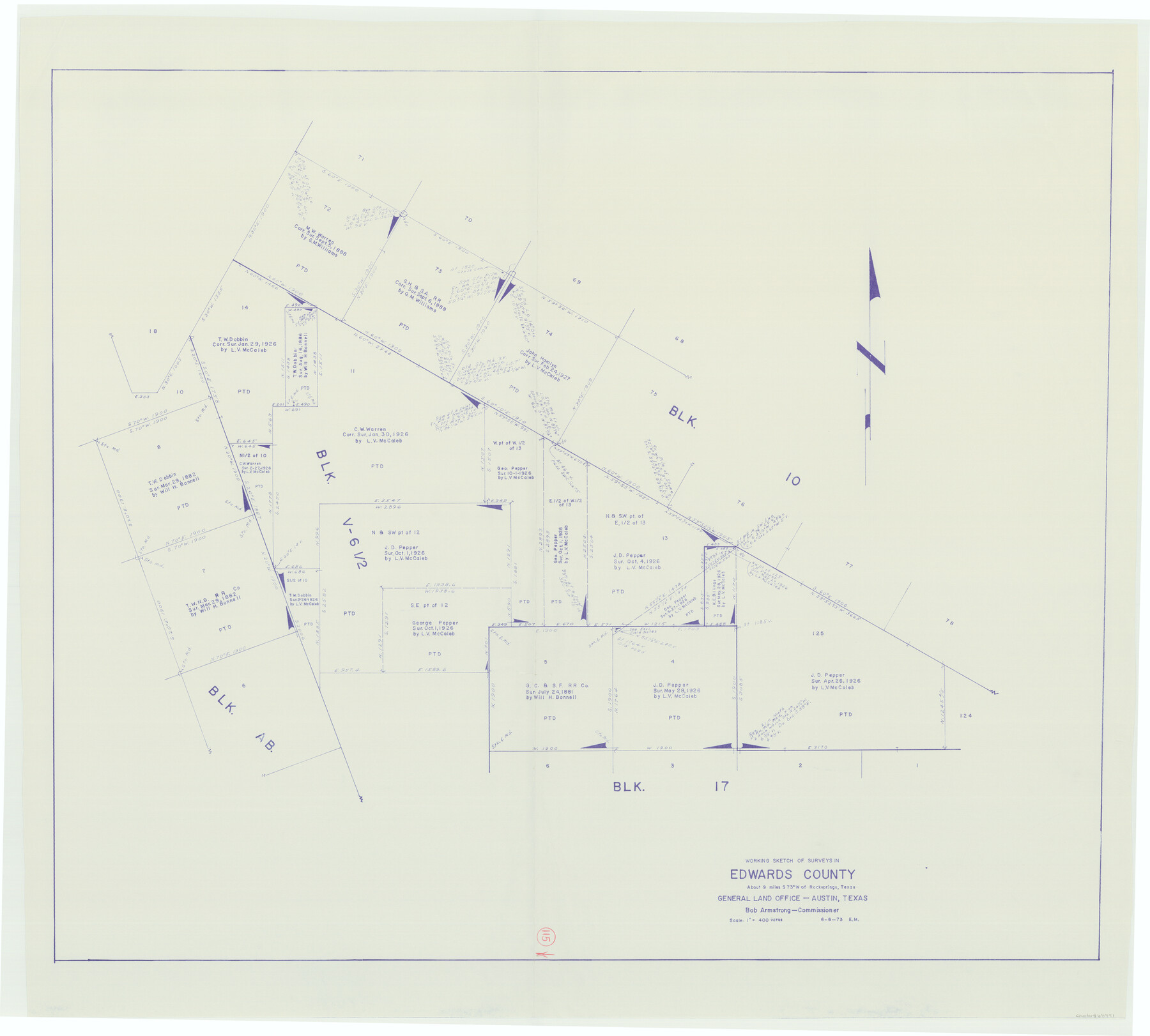 68991, Edwards County Working Sketch 115, General Map Collection