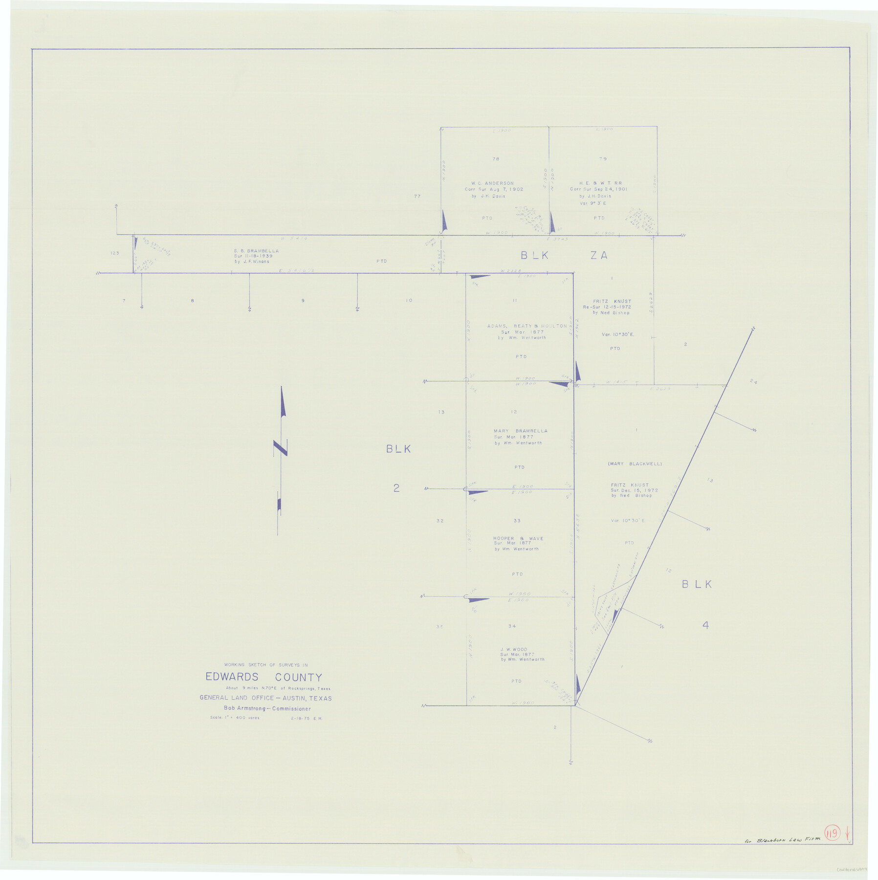 68995, Edwards County Working Sketch 119, General Map Collection