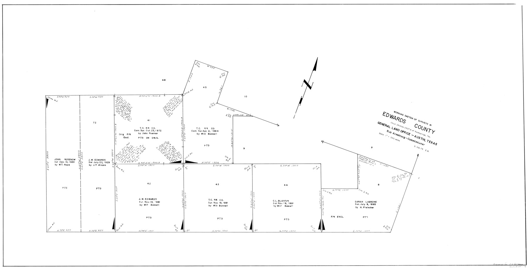 68996, Edwards County Working Sketch 120, General Map Collection