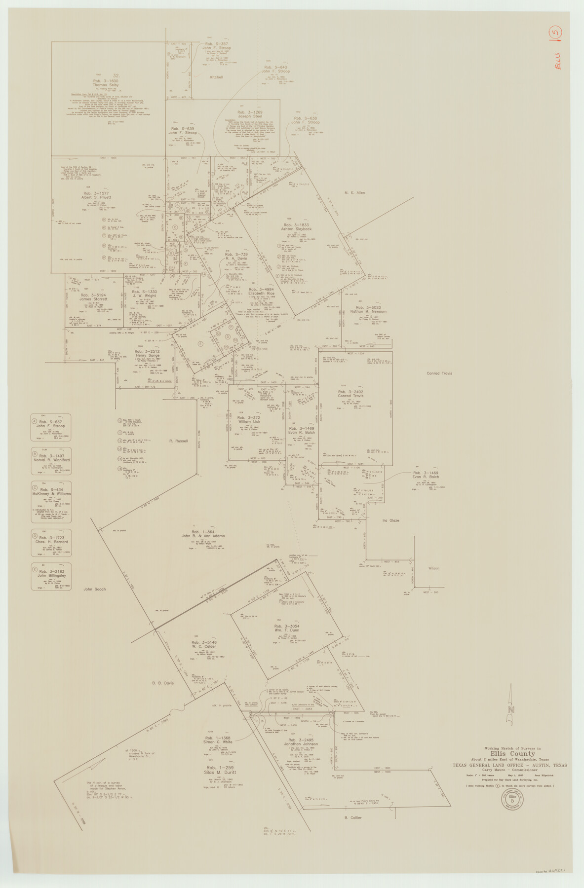 69021, Ellis County Working Sketch 5, General Map Collection