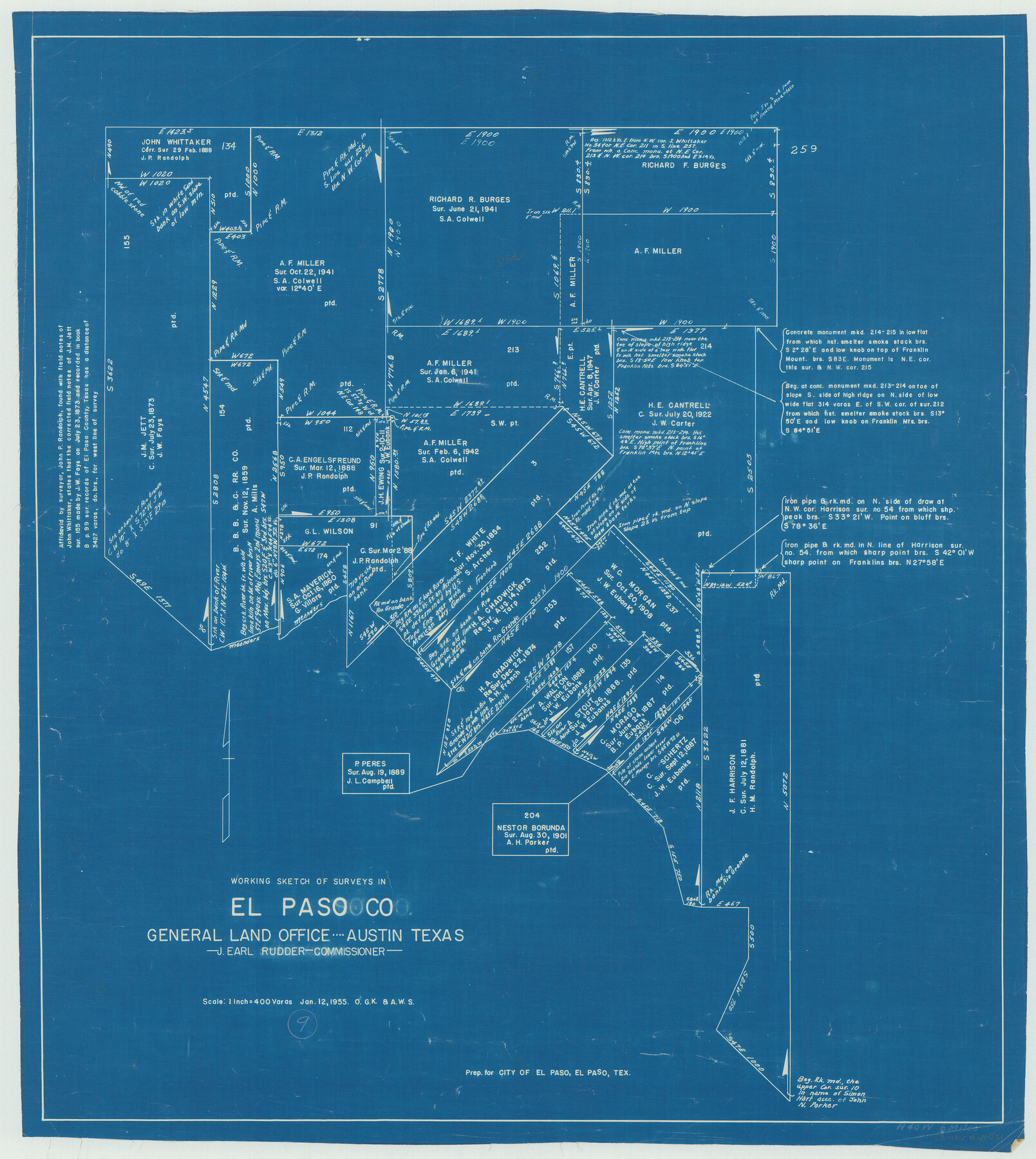 69031, El Paso County Working Sketch 9, General Map Collection