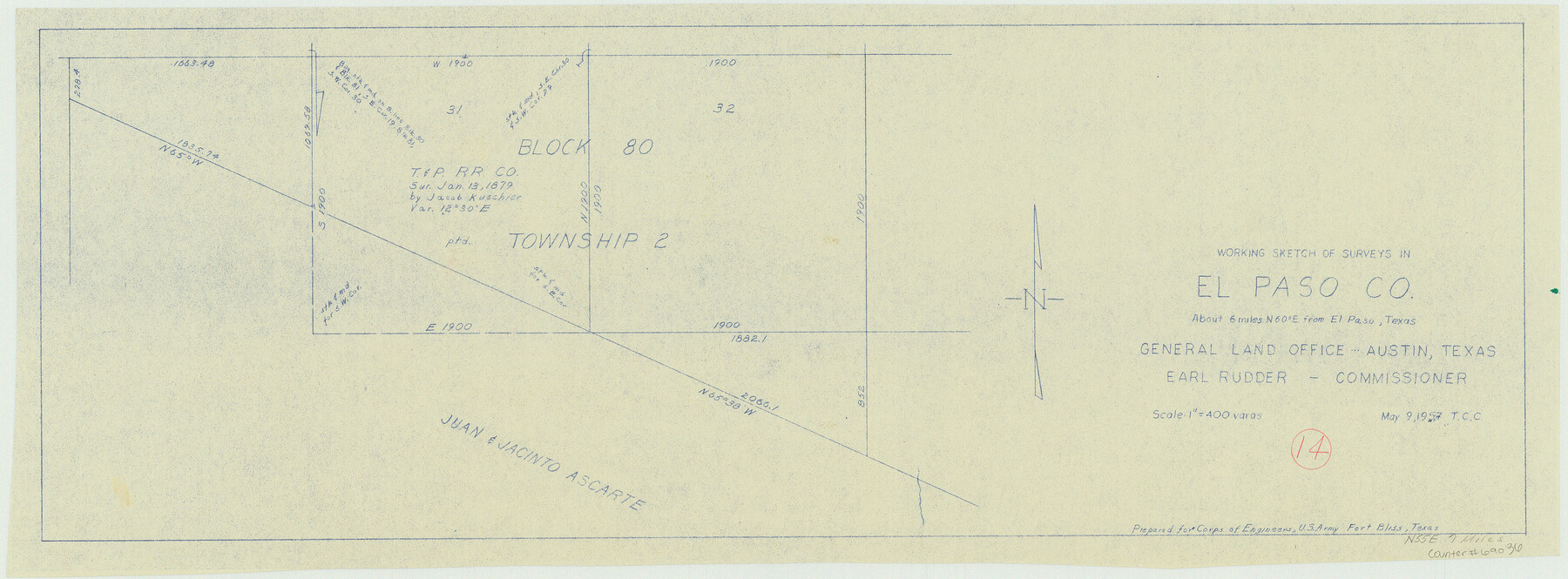 69036, El Paso County Working Sketch 14, General Map Collection