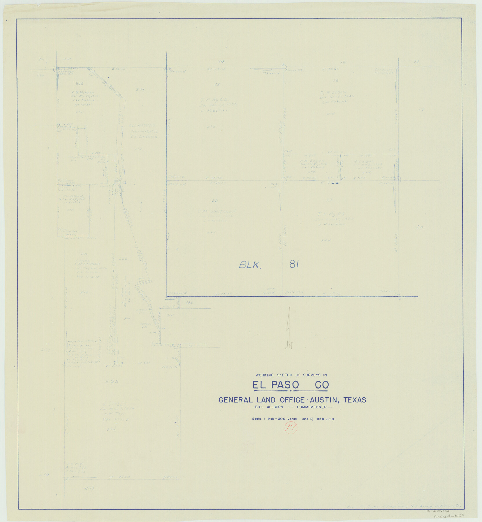 69039, El Paso County Working Sketch 17, General Map Collection