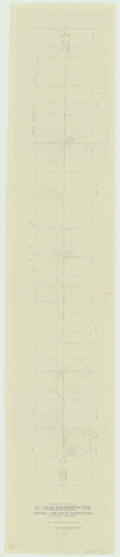 69040, El Paso County Working Sketch 18, General Map Collection
